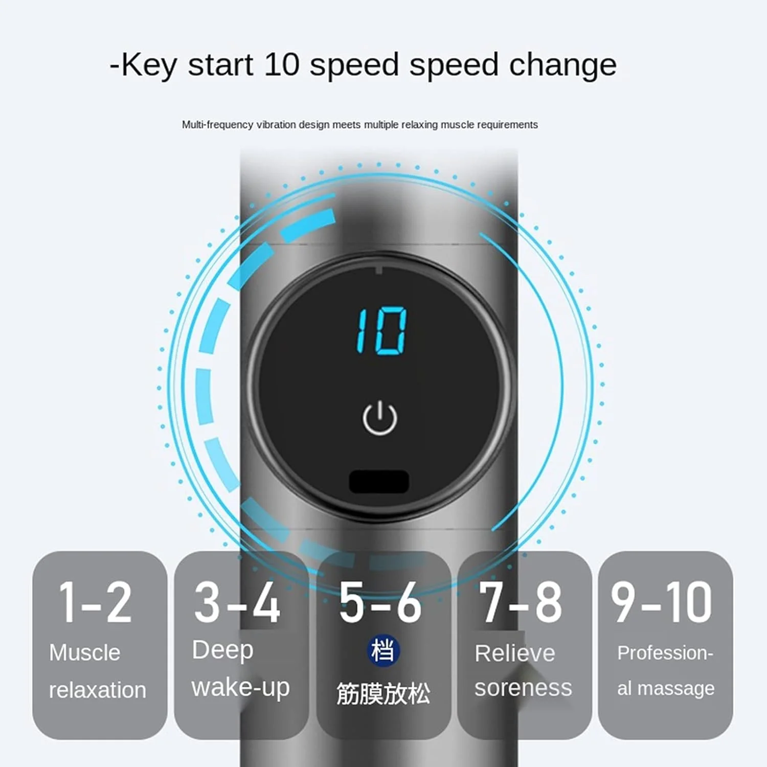 ماساژور تفنگی فاسیای قابل حمل ERNZI، تجهیزات ورزشی برای ریلکس کردن عضلات و تسکین درد