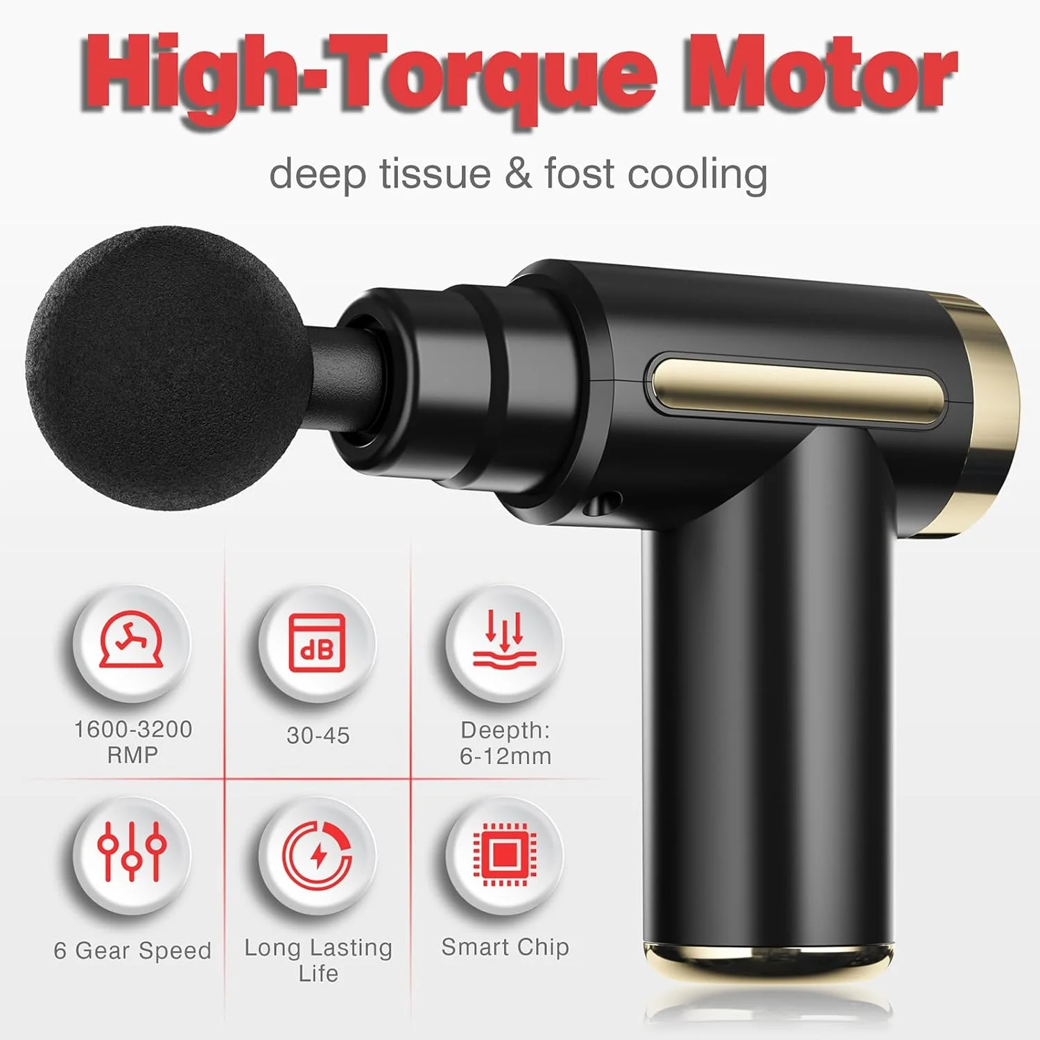 ماساژور تفنگی کوچک Cotsoco، ماساژور عضلانی ضربه ای با بافت عمیق، شارژ سریع USB-C، ماساژور دستی گردن و کمر برای تسکین درد، بهترین هدیه برای پدر و مادر