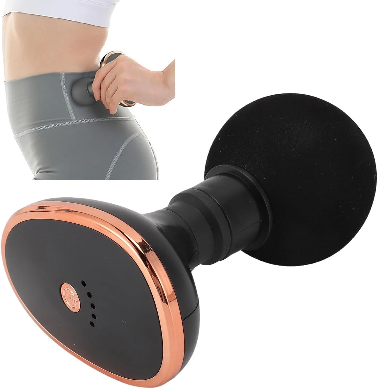 ماساژور کوچک، ماساژور عضلانی برای تسکین بافت عمیق، ماساژورهای ضربه ای بی صدا و قابل حمل برای گردن و پشت ورزشکاران، ماساژور دستی کوچک و قابل حمل (مشکی)