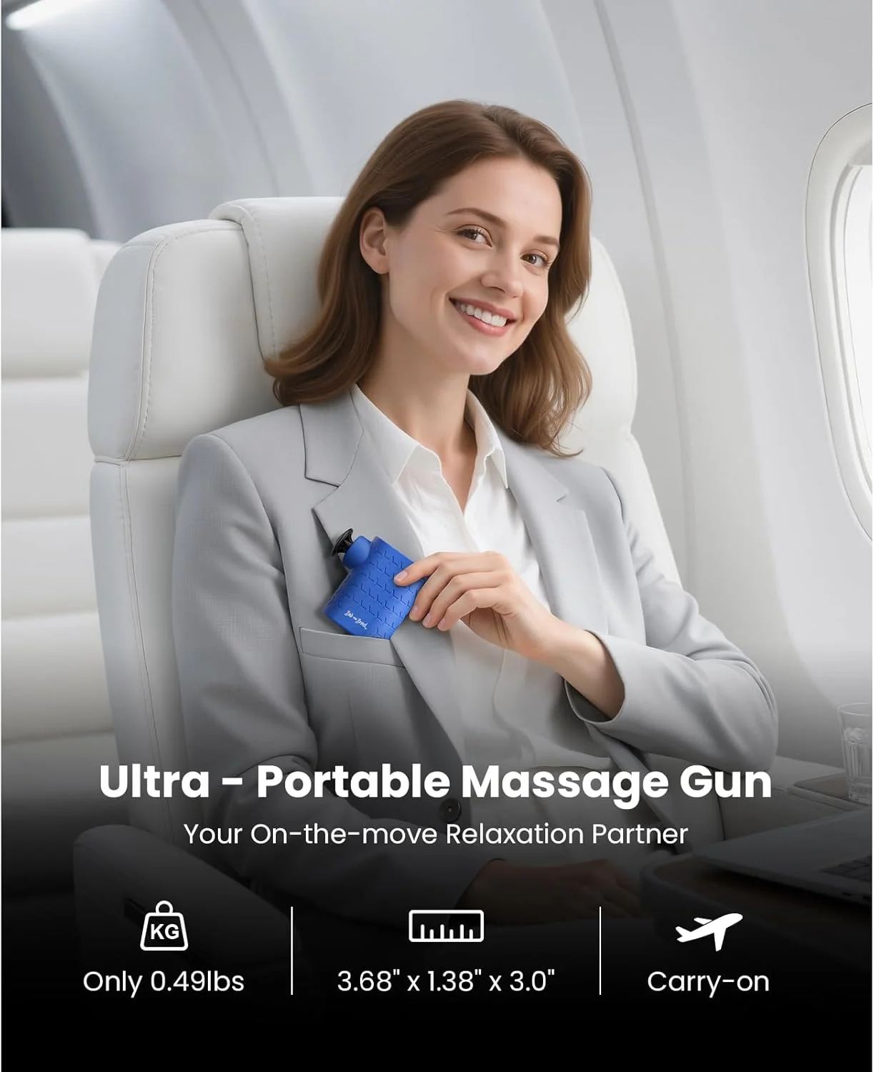 ماساژور کوچک مدل P5 از برند باب اند برد، ماساژور جیبی برای مسافرت، ماساژور قابل حمل فوق العاده کوچک برای راحتی روزانه کمر و شانه، ماساژور بی صدا، هدیه ای برای خانواده، فقط 220 گرم