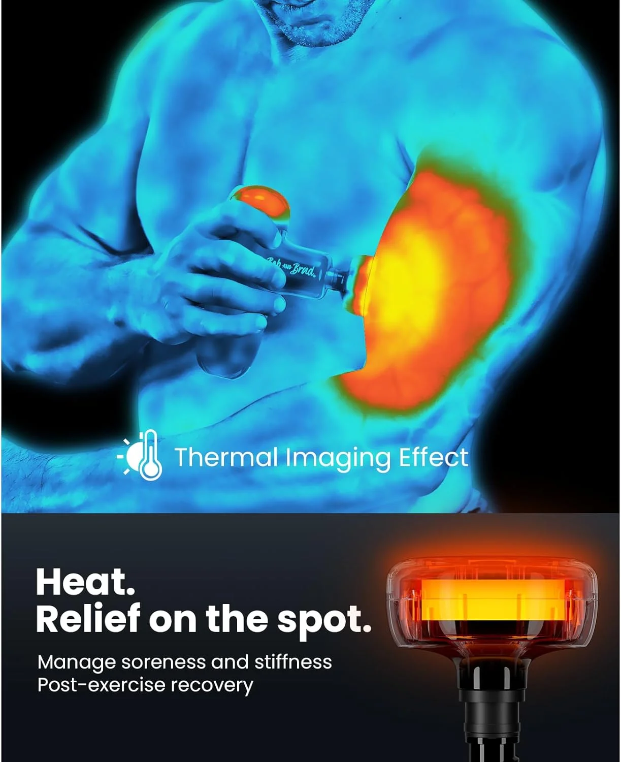 ماساژور ضربه ای کوچک و قابل حمل BOB AND BRAD Q2 Plus با گرما، ماساژور عمقی عضلات، فوق العاده کوچک و بی صدا