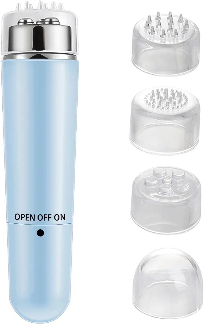 ماساژور کوچک، ابزار کوچک سایز مسافرتی برای صورت، پشت، گردن و پا (آبی)