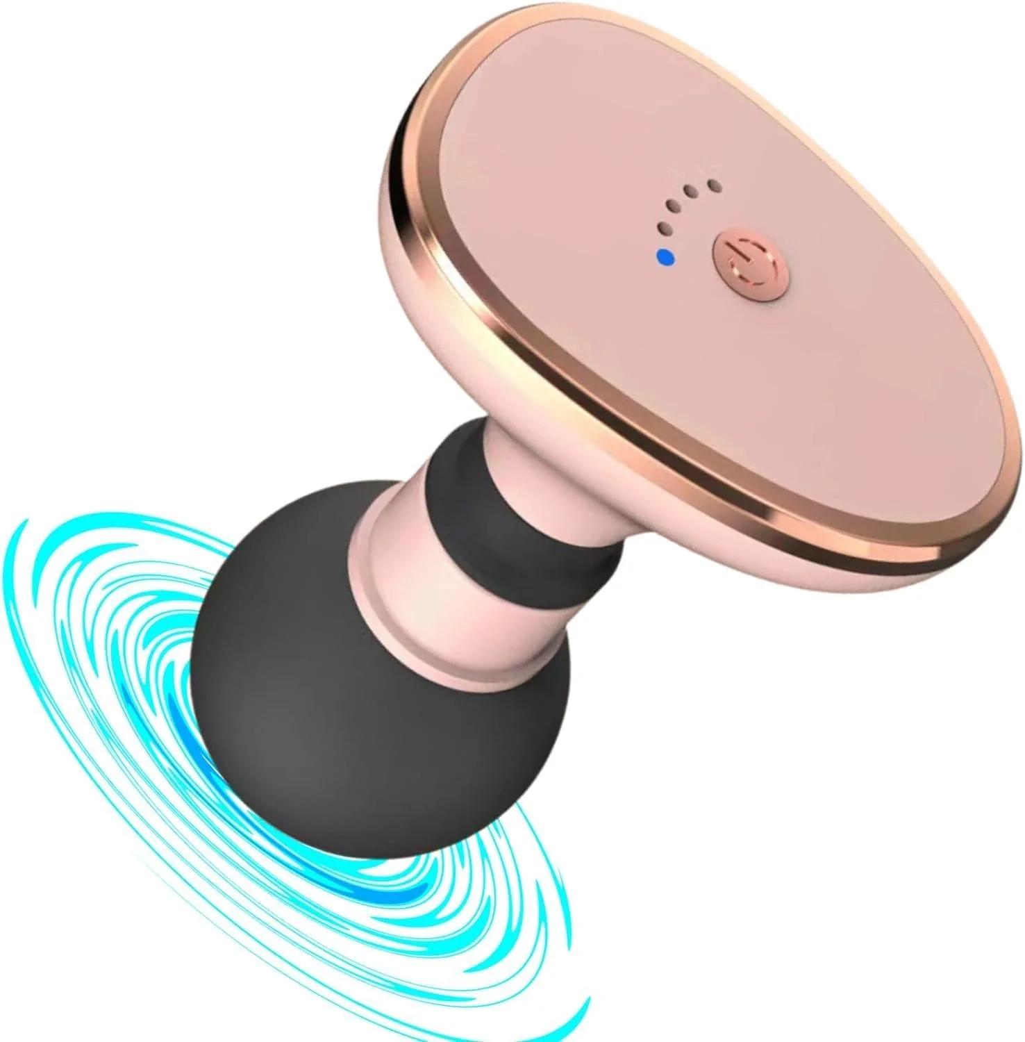 ماساژور کوچک، ماساژور عضلانی برای تسکین بافت عمقی، ماساژورهای ضربه ای بی صدا و قابل حمل جیبی برای گردن و پشت ورزشکاران، ماساژور دستی کوچک فاسیال (صورتی)