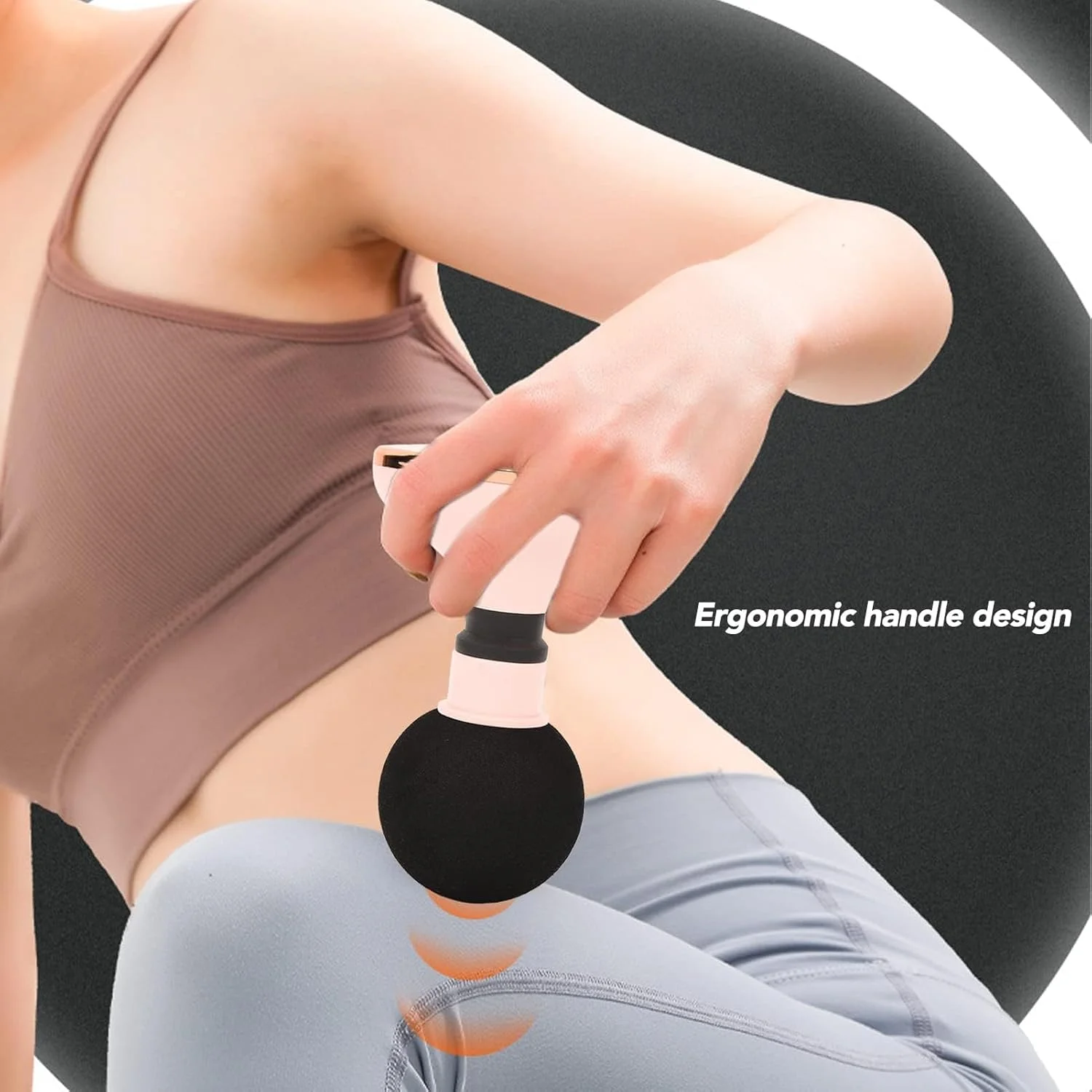 ماساژور کوچک، ماساژور عضلانی برای تسکین بافت عمقی، ماساژورهای ضربه ای بی صدا و قابل حمل جیبی برای گردن و پشت ورزشکاران، ماساژور دستی کوچک فاسیال (صورتی)