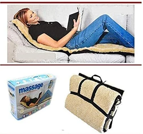 تشک ماساژور تمام بدن با 9 موتور ویبره و گرما، تشک ماساژ تختخواب با 9 موتور لرزشی. کوسن ماساژور تمام بدن برای تسکین کمر، ستون فقرات و پا