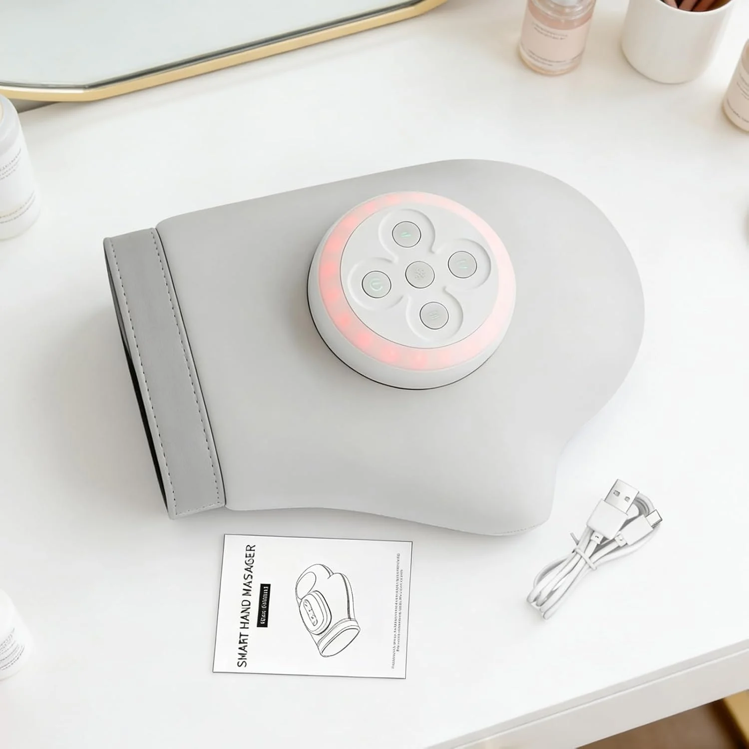 ماساژور دست با گرما و فشار | دستگاه ماساژ قابل حمل - ماساژور دست بی سیم - برای کارگران، مسافران، گیمرها، دوستان، دانشجویان، بزرگسالان، مردان، زنان، خانه، داخل خانه، دفتر