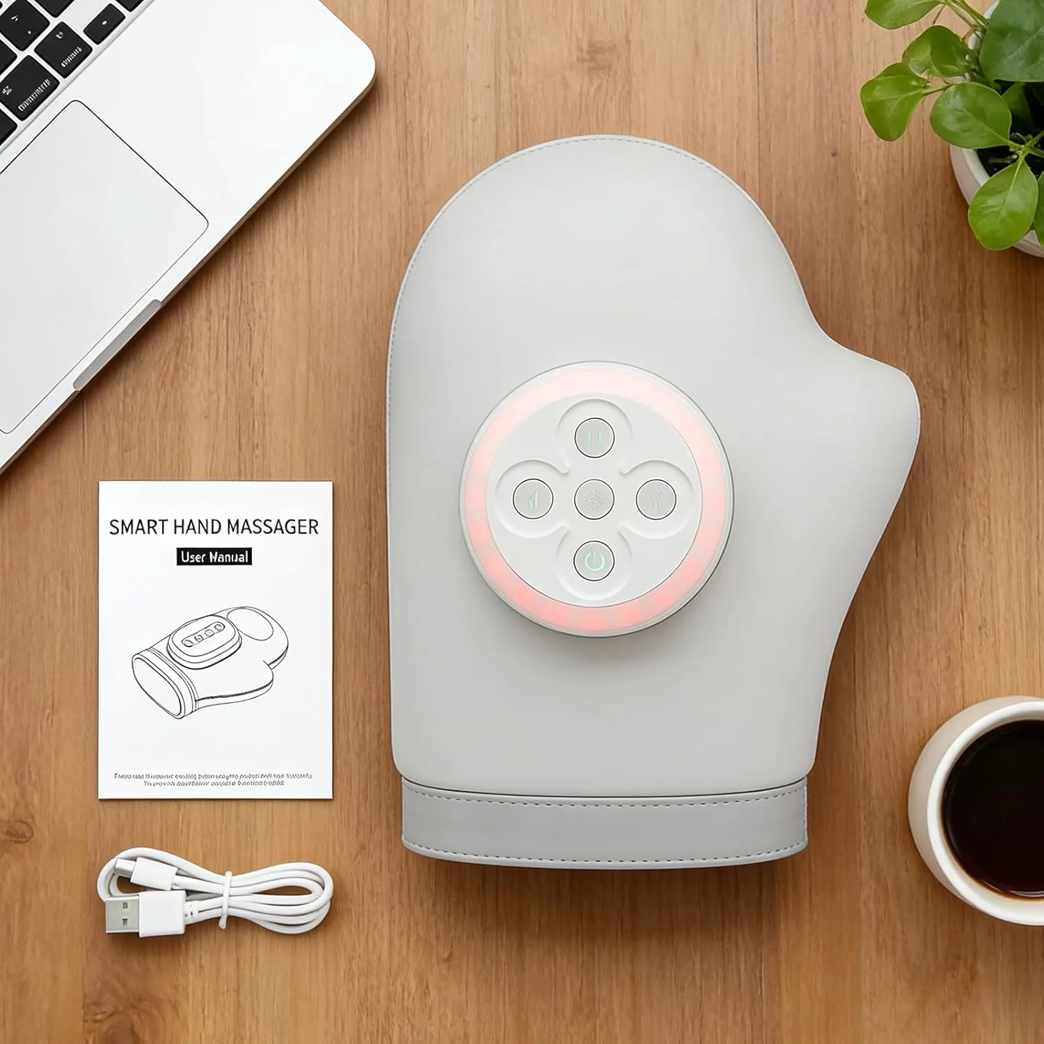 ماساژور دست با گرما و فشار، دستگاه قابل حمل ارگونومیک شارژی، ماساژور مچی برقی - برای کارگران، مسافران، گیمرها، خانواده، دوستان، دانشجویان، بزرگسالان، مردان، زنان، خانه، فضای داخلی