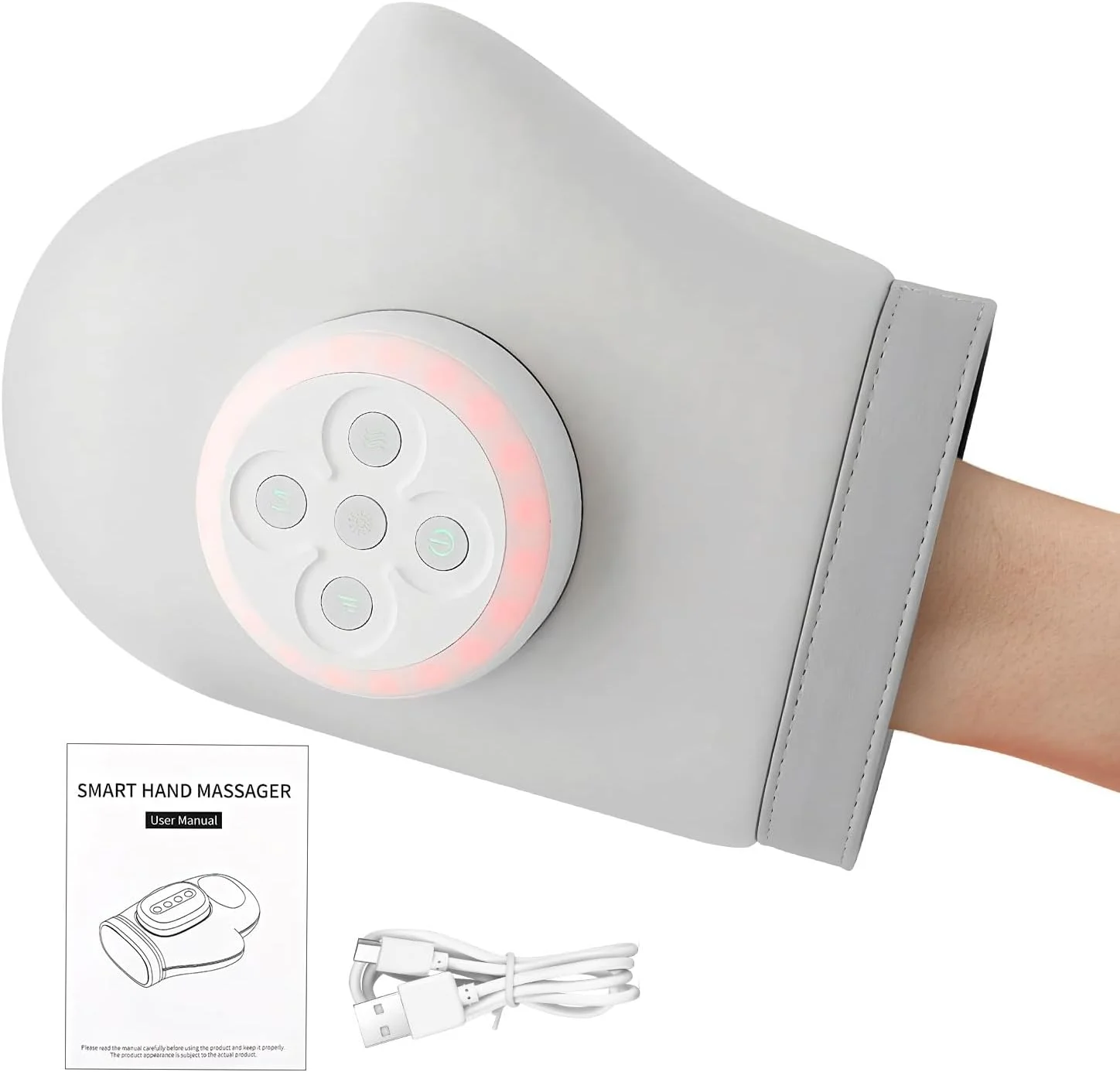 ماساژور دست، دستگاه ارگونومیک شارژی، ماساژور بی سیم دست - برای کارگران، مسافران، گیمرها، دوستان، دانشجویان، بزرگسالان، مردان، زنان، خانه، دفتر کار