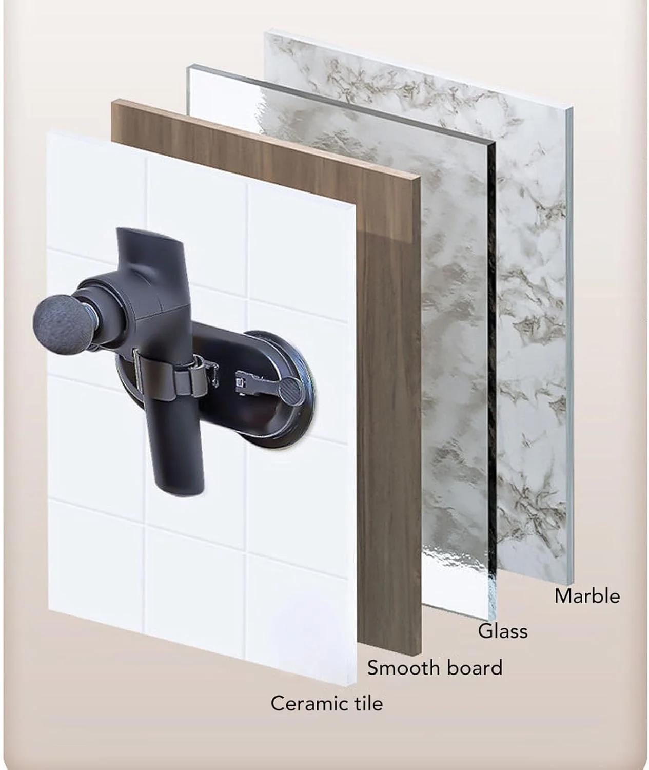 نگهدارنده تفنگ ماساژ برای کمر و دست ها، نگهدارنده تفنگ ماساژ با مکنده وکیومی برای کمر و نواحی دور از دسترس، مناسب برای تفنگ فاسیای با قطر 4 تا 6 سانتی متر نگهدارنده تفنگ ماساژ برای کمر و دست ها، نگهدارنده تفنگ ماساژ با مکنده وکیومی برای کمر و نواحی دور از دسترس، مناسب برای تفنگ فاسیای با قطر 4 تا 6 سانتی متر