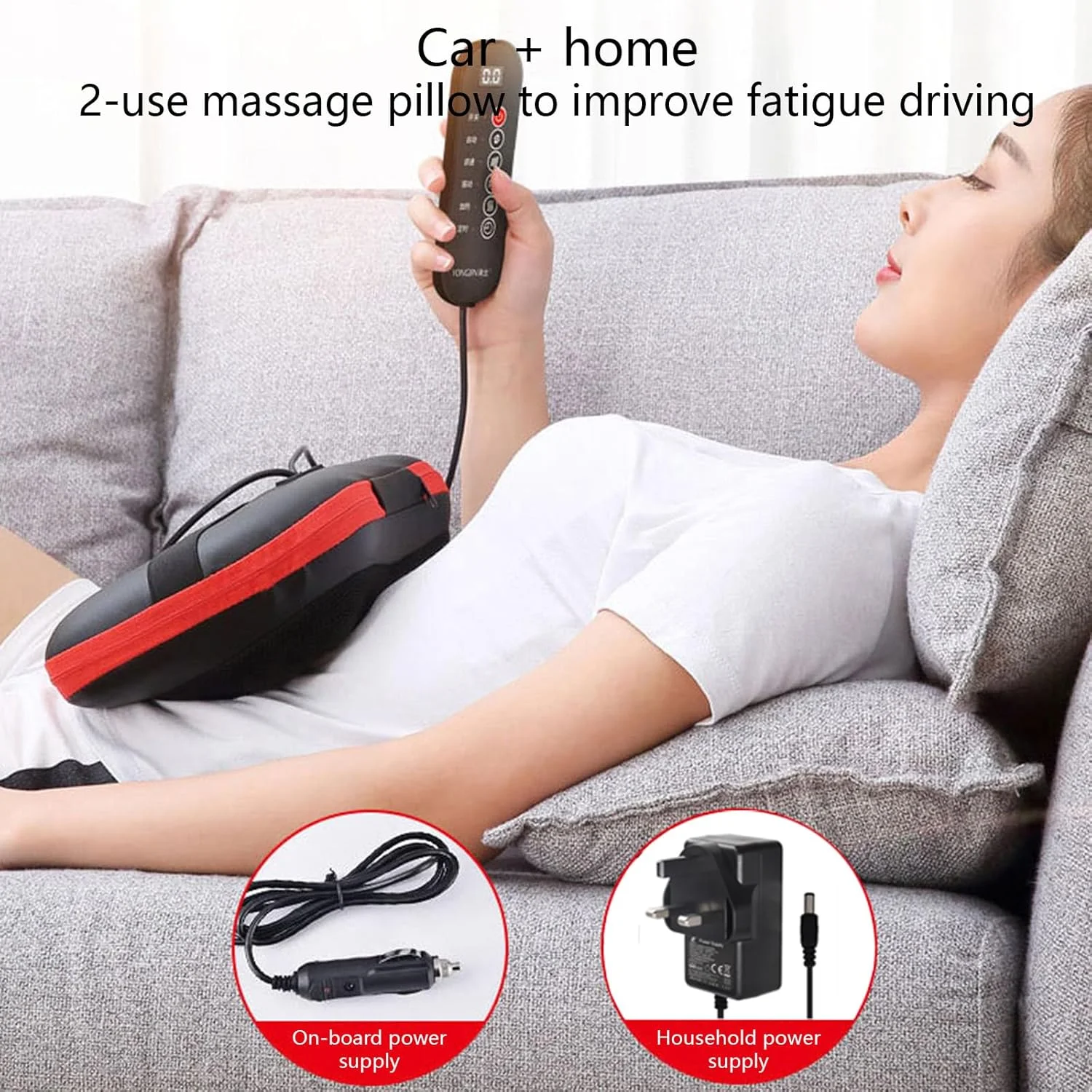 ماساژور برقی گردن، کمر، باسن، پاها، ماساژور پشت مدل کنترل دستی گرمای کمکی ماساژ ورز دادن U شکل استفاده در دفتر کار منزل خودرو