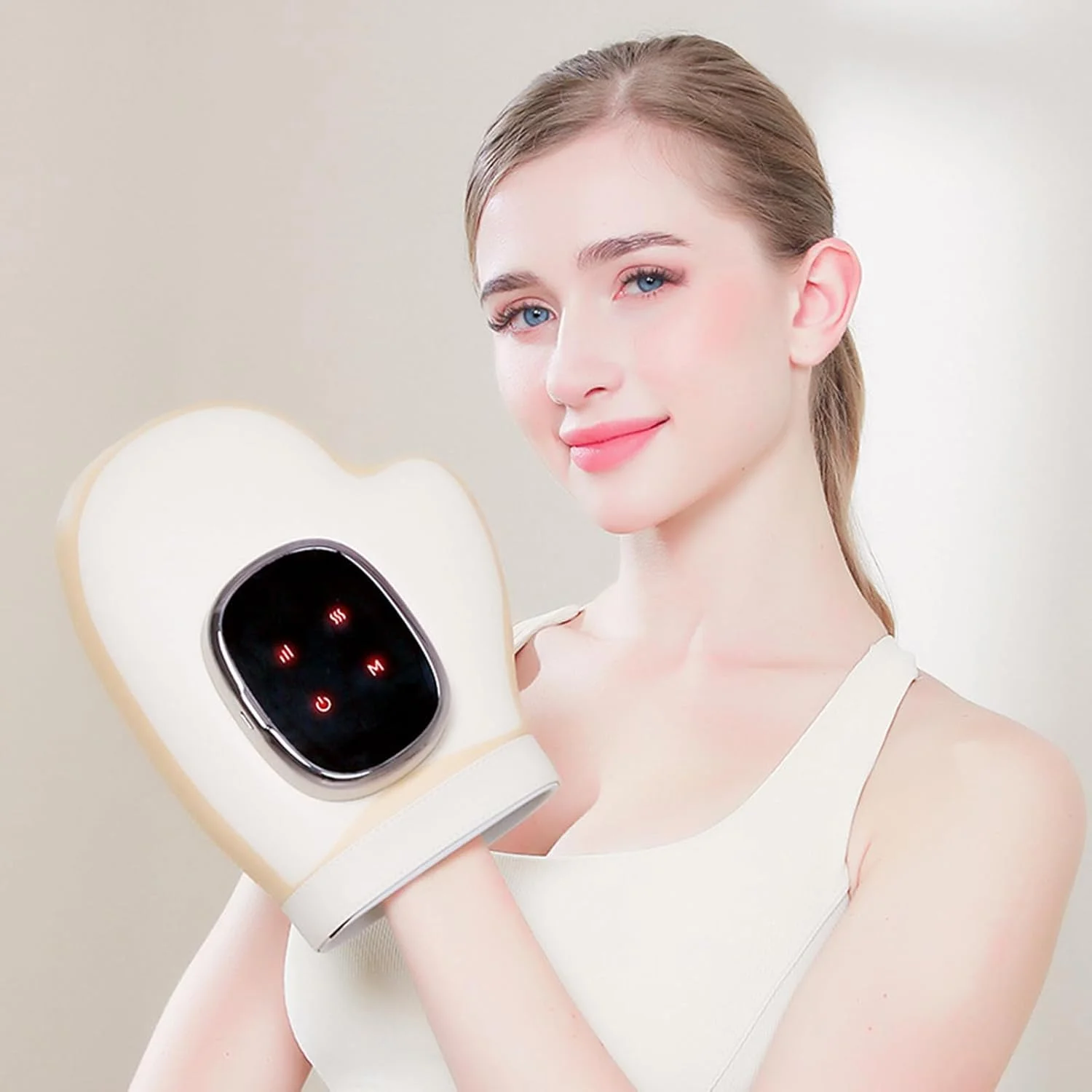 ماساژور برقی دست با نمایشگر HD قابل تنظیم - دستگاه ماساژور دست برای انگشتان - برای مردان، زنان، بزرگسالان، کاربران کامپیوتر، مشاغل دفتری، رانندگی طولانی و تماشای تلویزیون