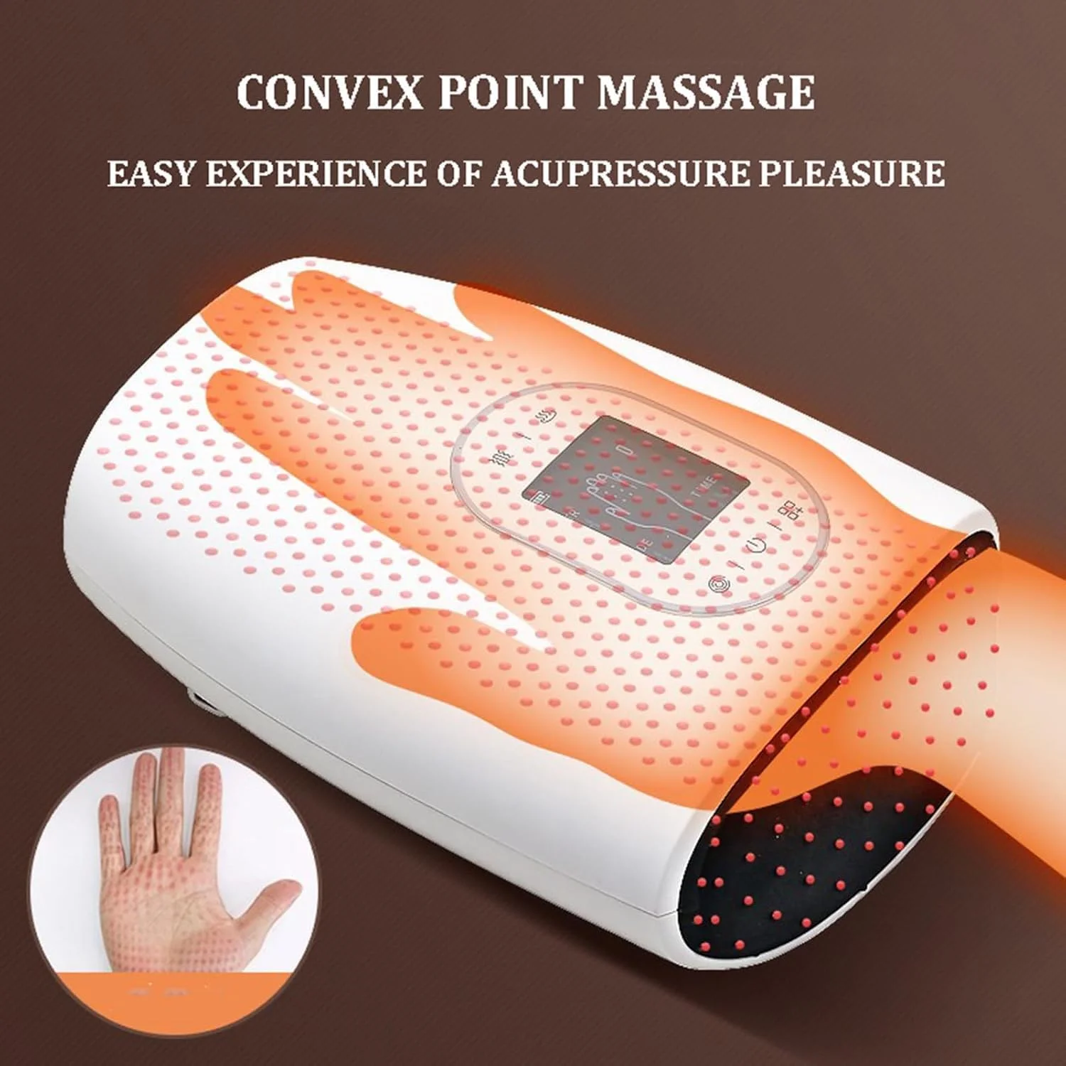 ماساژور برقی دست با فشار و گرما، ماساژور بی سیم نقطه ای، ماساژور دست برای ناراحتی های انگشت، ماساژ شیاتسو، 3 سطح شدت، تسکین دهنده