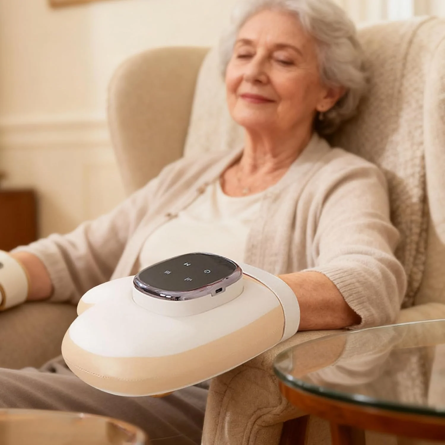 ماساژور برقی دست با نمایشگر HD و 3 دمای قابل تنظیم - دستگاه ماساژور برقی دست، مناسب برای آقایان، بانوان، بزرگسالان، سالمندان، کاربران کامپیوتر، مشاغل دفتری، رانندگی طولانی و تماشای تلویزیون