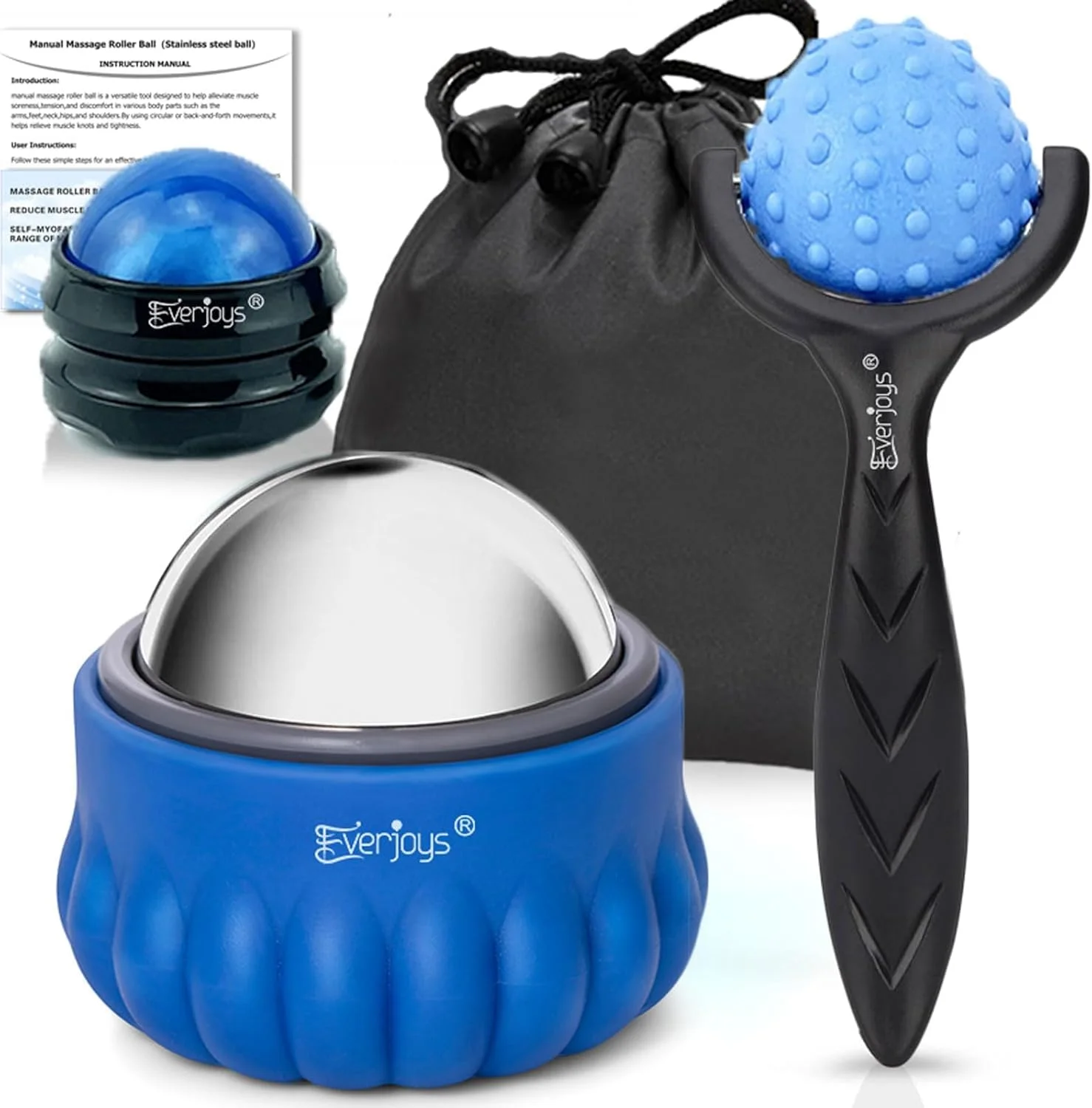 ست غلتکی توپ ماساژ - سرد و گرم برای بافت عمیق و تسکین درد عضلات، سفتی و استرس، بدن، گردن، پشت، صورت، چشم، کف پا، پا