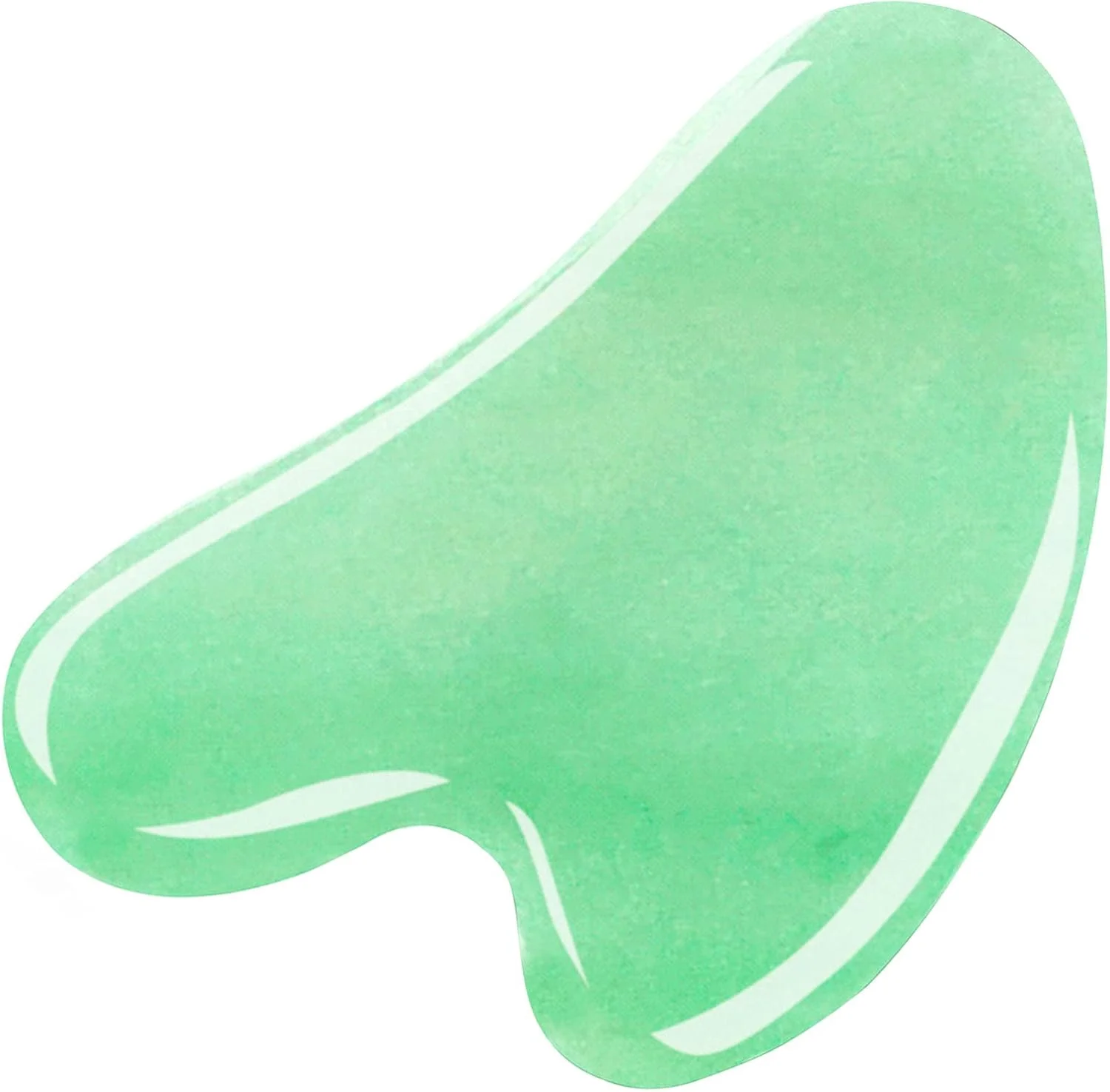 ابزار ماساژ گوا شا، سنگ یشم طبیعی گوا شا برای ماساژ صورت، مراقبت از پوست، فرم دهنده صورت برای چشم ها، خط فک، گردن و ریلکس کردن عضلات بدن و تسکین