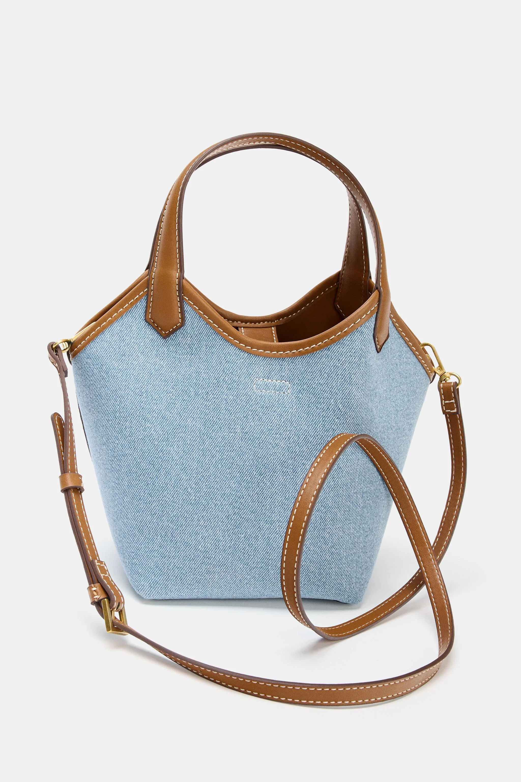 کیف دستی کوچک جین با جزئیات متضاد