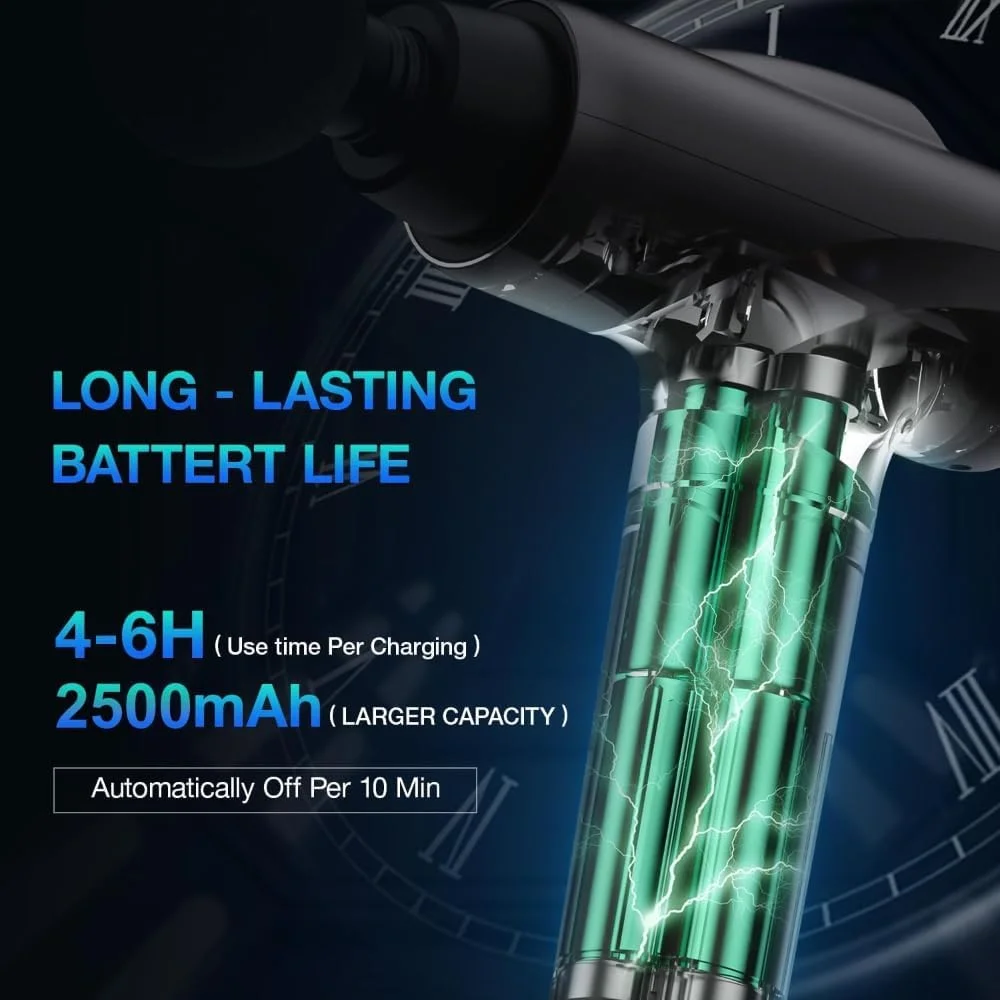 ماساژور عضلات بافت عمقی با 4 سر قابل تعویض - ماساژور ضربه ای دستی برای تسکین درد و بازیابی عضلات