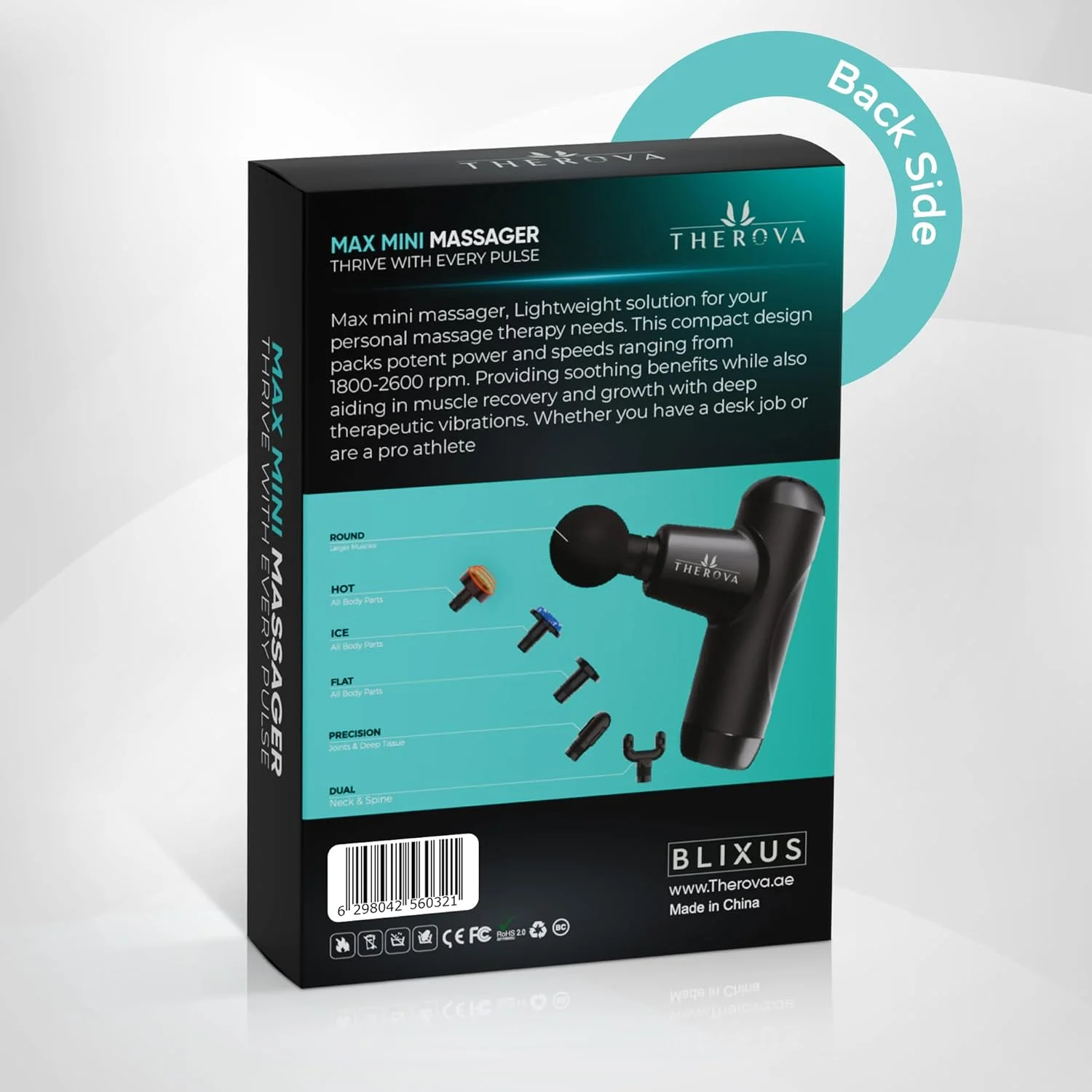 ماساژور مینی مکس - ماساژور عضلات بافت عمیق با 6 سری - درمان گرما و سرما - 1800–2600 دور در دقیقه - سبک وزن، بی صدا، قابل شارژ - برای تسکین درد در باشگاه، دفتر، خانه، مسافرت ماساژور مینی مکس - ماساژور عضلات بافت عمیق با 6 سری - درمان گرما و سرما - 1800–2600 دور در دقیقه - سبک وزن، بی صدا، قابل شارژ - برای تسکین درد در باشگاه، دفتر، خانه، مسافرت