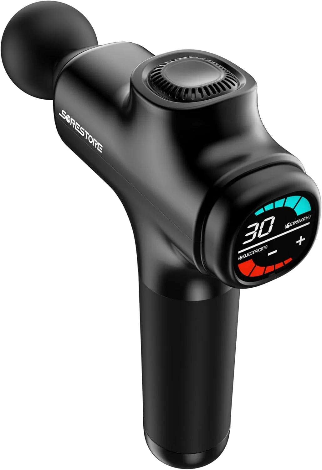 ماساژور ضربه‌ای حرفه‌ای - ماساژور بافت عمیق برای ریکاوری عضلات، تسکین درد، 30 سرعت، عملکرد بی‌صدا، صفحه نمایش LCD، طراحی قابل حمل برای ورزشکاران و علاقه‌مندان به تناسب اندام