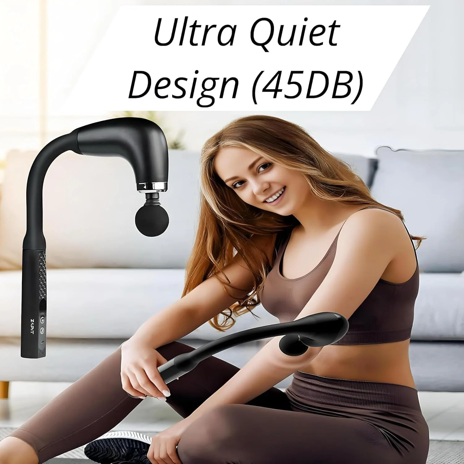 ماساژور ضربه ای با دسته بلند SUKILO - ماساژور دستی U شکل برای گردن، کمر و کل بدن - ماساژور عضلانی 3 سرعته برای تسکین درد و ریکاوری (سبز)