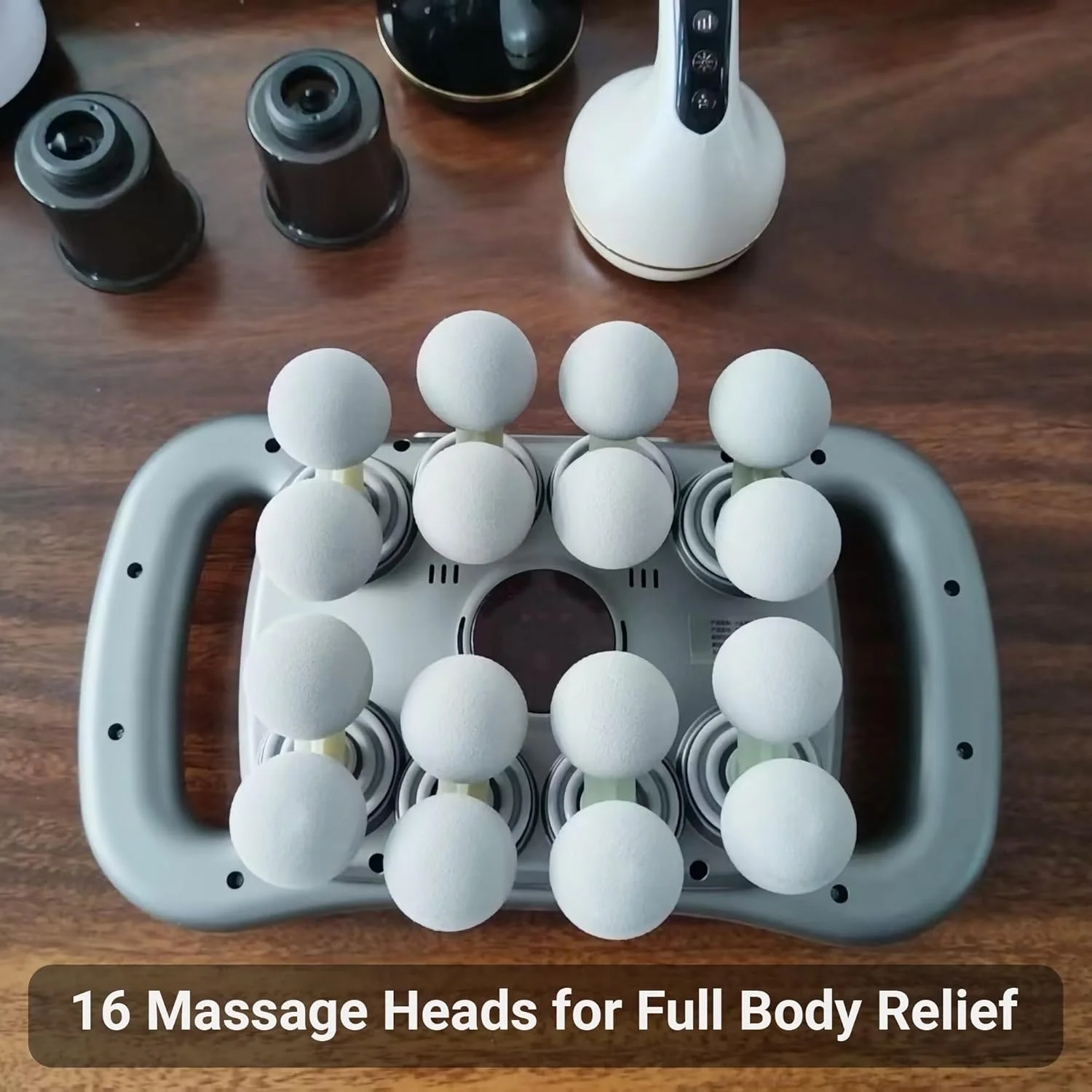 ماساژور ضربه‌ای بافت عمیق، 16 سر و 30 سرعت و 3 حالت، ماساژور عضلانی بی‌صدا برای تسکین درد، کمر، گردن، شانه‌ها، پاها و ریکاوری کل بدن