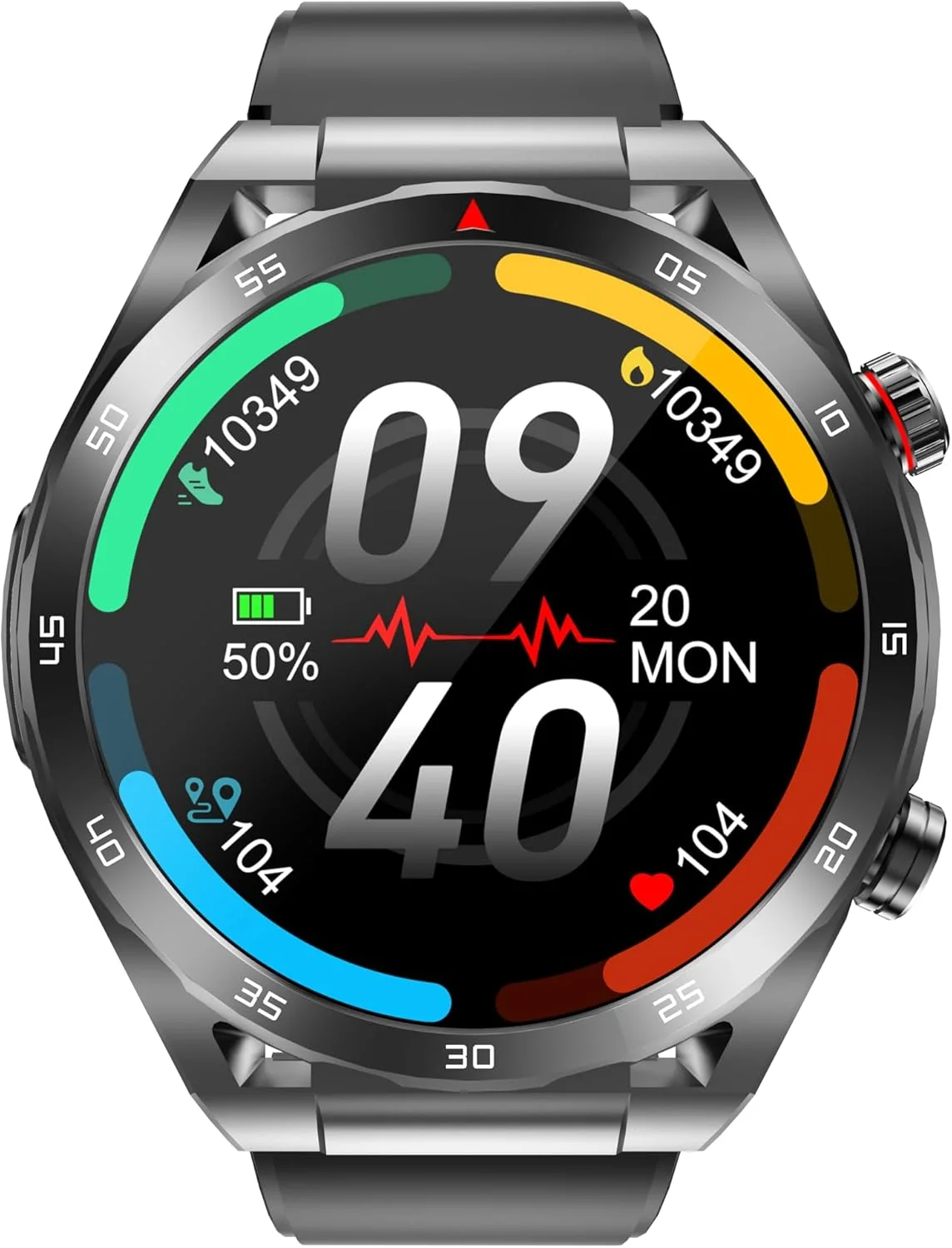 ساعت هوشمند پایش سلامتی کاردنا مدل Care One 2 با قابلیت نوار قلب، فشار خون و سنجش اکسیژن خون، تماس اضطراری SOS، آنالیز HRV، ردیابی تناسب اندام و خواب، تلفن بلوتوثی، ضد آب IP68، مناسب برای