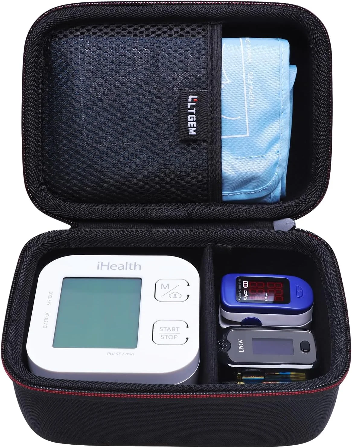 کیف محافظ LTGEM سازگار با دستگاه فشارسنج بازویی هوشمند iHealth Track، مشکی