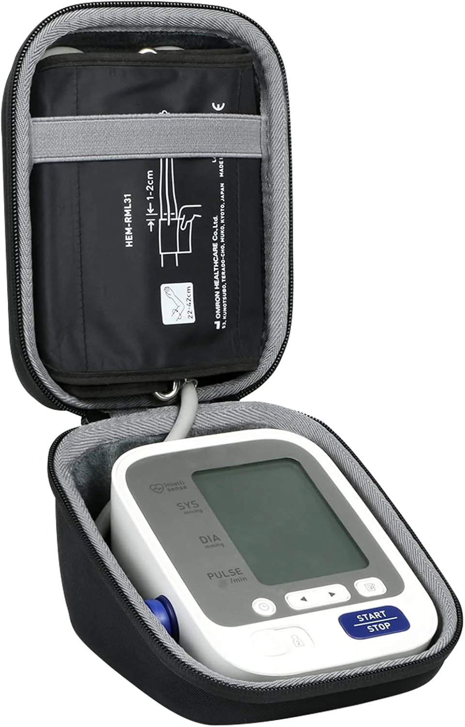 کیف حمل سخت co2CREA برای دستگاه فشار خون بازویی امرن X3 / M3 / A&D (فقط کیف، بدون دستگاه فشار خون)