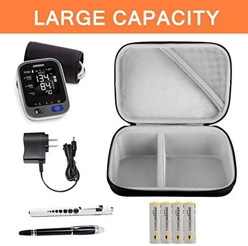 کیف حمل BOVKE برای دستگاه فشار خون بازویی بی سیم سری 5 مدل BP742N و کاف، دارای جیب توری برای باتری و شارژر، مشکی کیف حمل BOVKE برای دستگاه فشار خون بازویی بی سیم سری 5 مدل BP742N و کاف، دارای جیب توری برای باتری و شارژر، مشکی