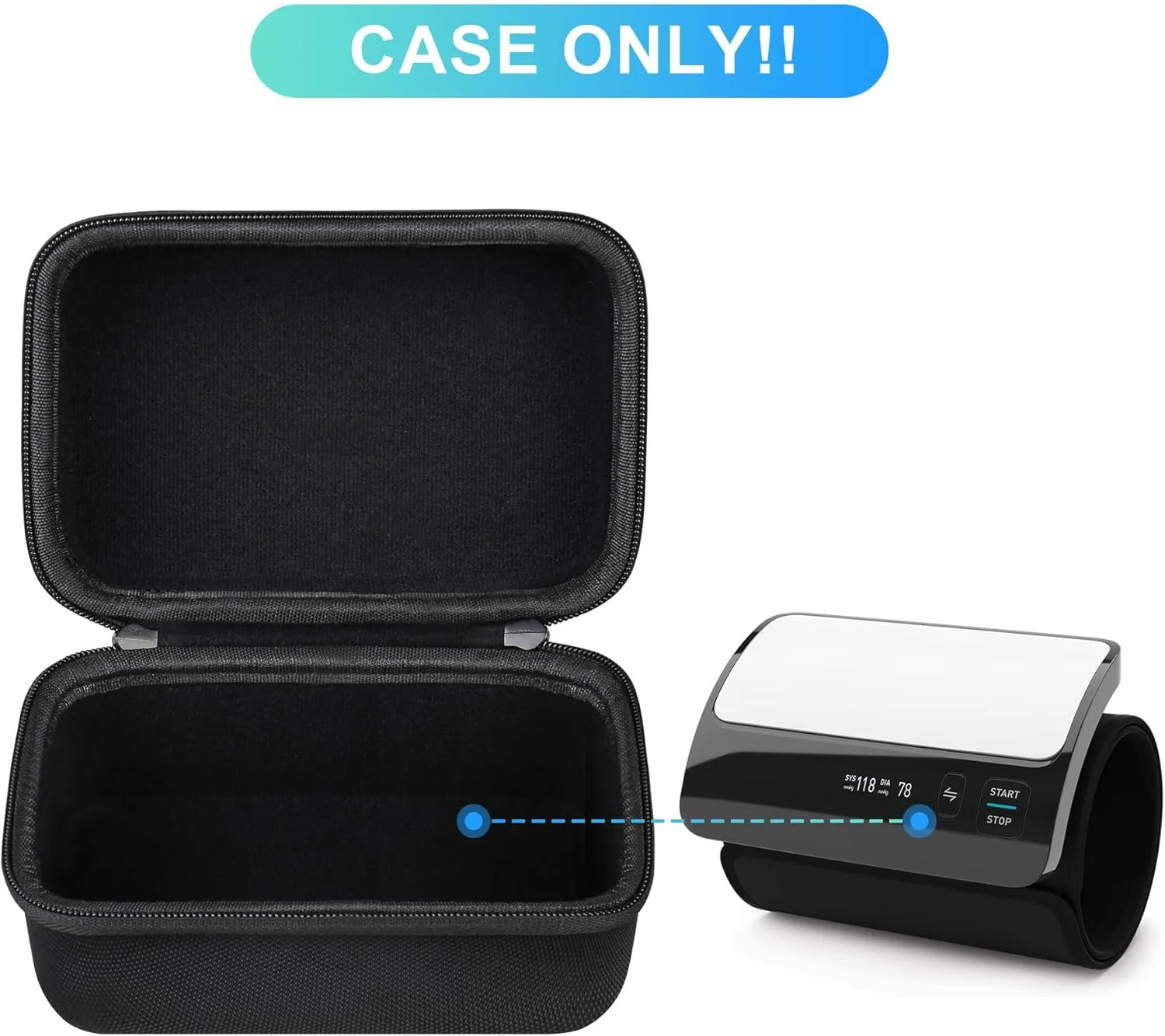 کیف حمل BOVKE برای دستگاه فشار خون بازویی بی سیم بلوتوثی امرن Evolv مدل BP7000، کیف نگهداری قابل حمل یک تکه دستگاه فشار خون امرن، مشکی کیف حمل BOVKE برای دستگاه فشار خون بازویی بی سیم بلوتوثی امرن Evolv مدل BP7000، کیف نگهداری قابل حمل یک تکه دستگاه فشار خون امرن، مشکی