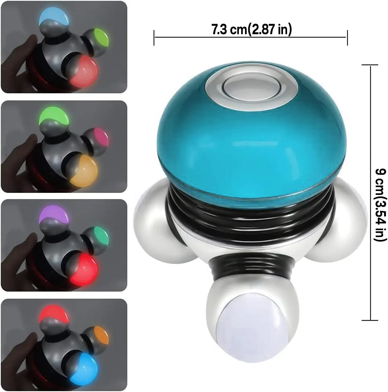 ماساژور دستی کوچک اسکای لند مدل EM-9169 - ماساژ ویبره ای جمع و جور با نور LED، دارای سر 3 نقطه ای، کارکرد با باتری - برای تسکین گردن، شانه، کمر، پاها - تصویر 2 ماساژور دستی کوچک اسکای لند مدل EM-9169 - ماساژ ویبره ای جمع و جور با نور LED، دارای سر 3 نقطه ای، کارکرد با باتری - برای تسکین گردن، شانه، کمر، پاها - تصویر 2