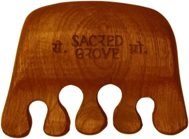 ماساژور سر طرح فیل Sacred Grove، ایده آل برای رشد مو، ماساژ سر و گردن | شانه گوا شا برای پوست سر | کمک به گردش خون، تسکین درد، مراقبت از سر و پوست سر برای آقایان و بانوان