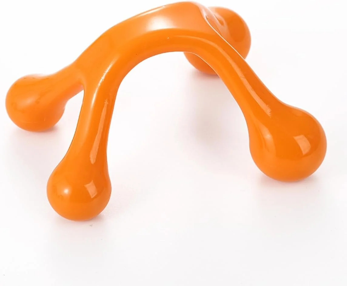 ماساژور دستی چهار نقطه ای سارینی، ماساژور بافت عمیق، ماساژور شخصی، مناسب برای گردن، باسن، پاها (آبی، نارنجی)