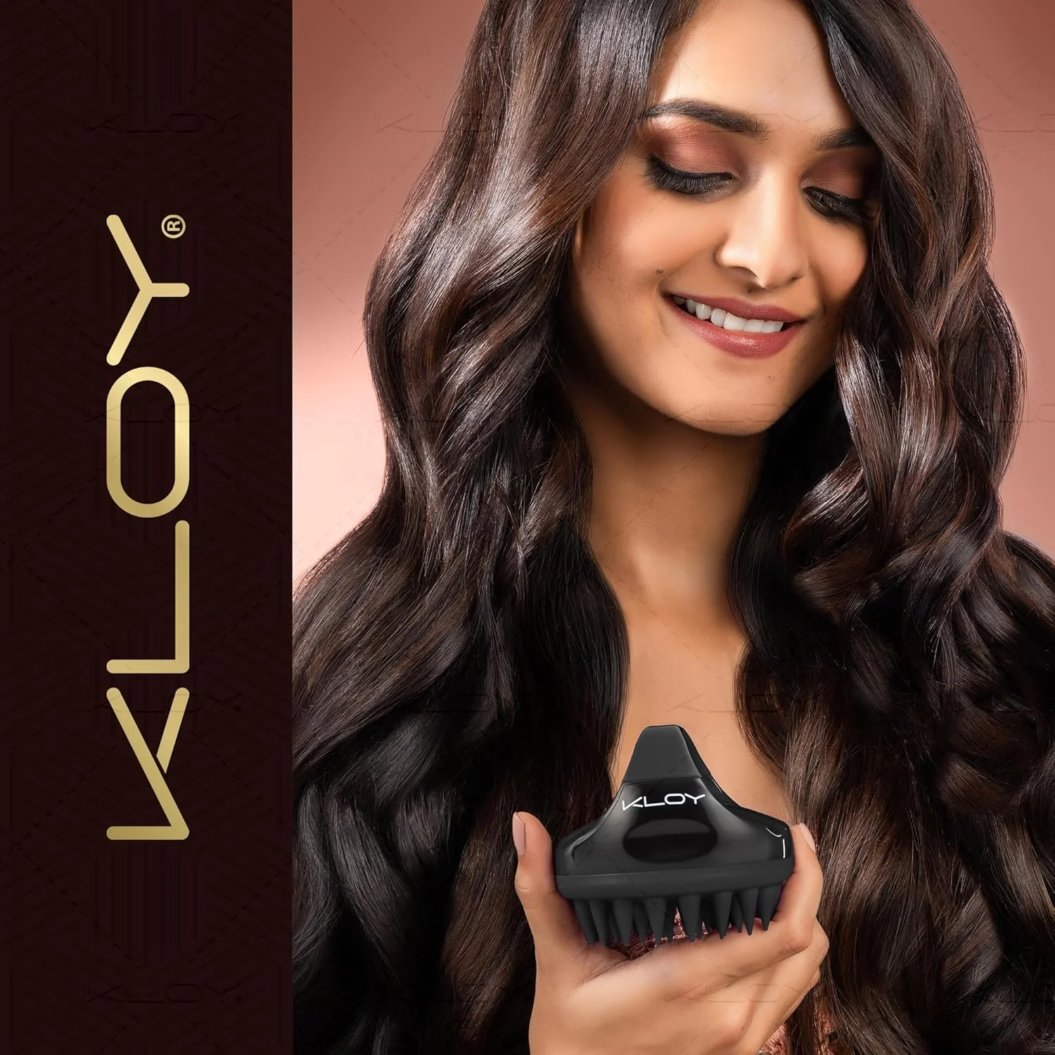 برس ماساژور پوست سر مو کلوی با موهای نرم سیلیکونی - مشکی