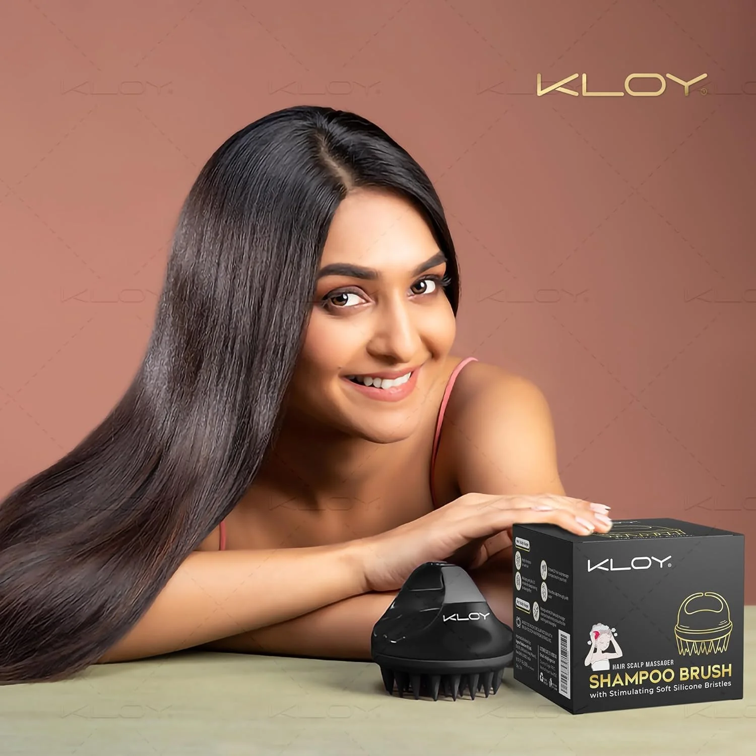 برس ماساژور پوست سر مو کلوی با موهای نرم سیلیکونی - مشکی