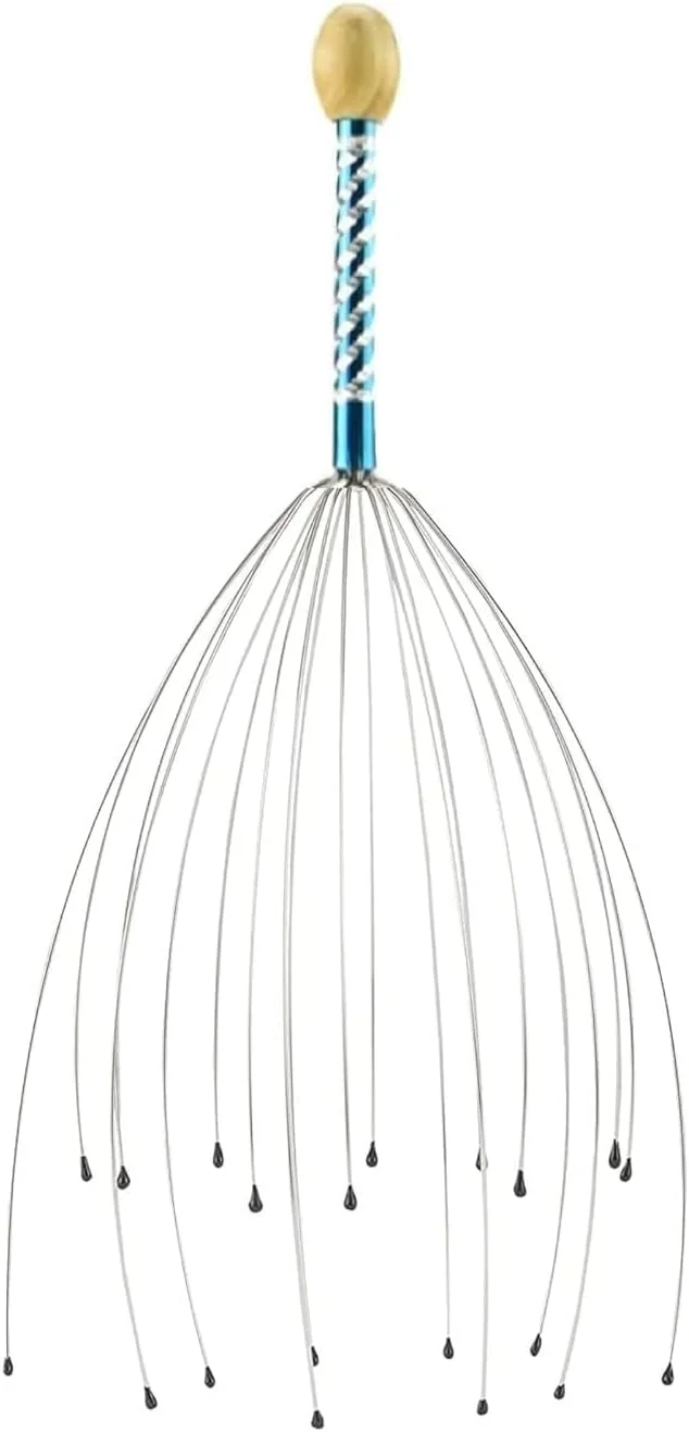 ماساژور سر اتوماتیک | ماساژور دستی پوست سر برای تسکین درد، رشد مو و آرامش | اشاره گر اختاپوسی