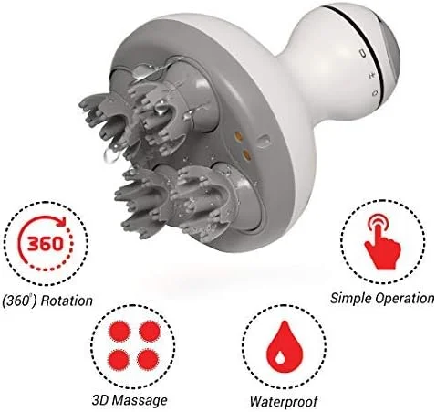 دستگاه ماساژور سر RoboTouch TrichoDerma 3D برای تسکین استرس و آرامش عمیق عضلات