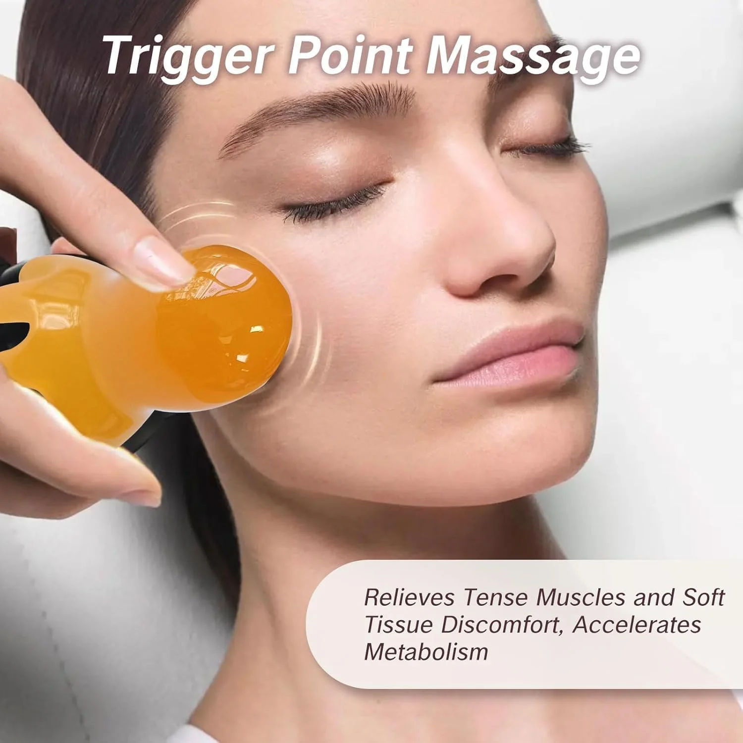 ماساژور سر اختاپوسی و ابزار گوا شا، ماساژور سر 8 شاخه‌ای برای آرامش عمیق، رشد مو و تسکین گره‌های عضلانی - زرد 7.5 * 5.5 سانتی‌متر