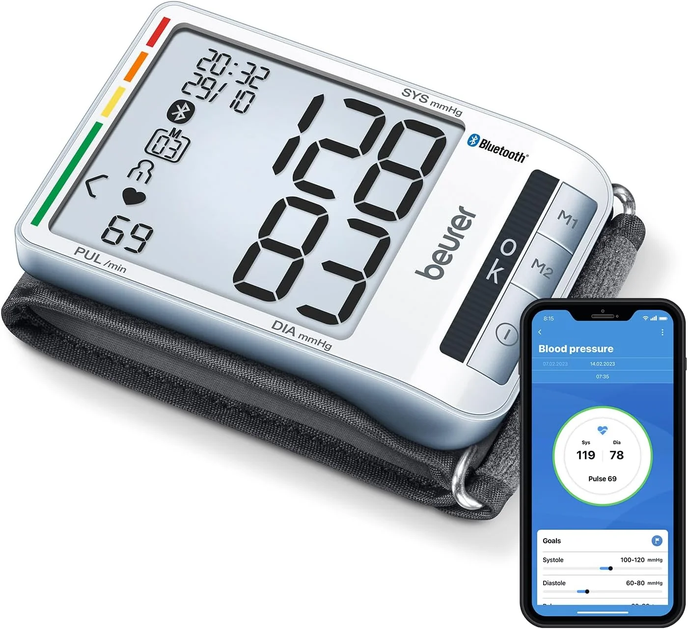 فشارسنج مچی بیورر مدل BC 85، نقره ای