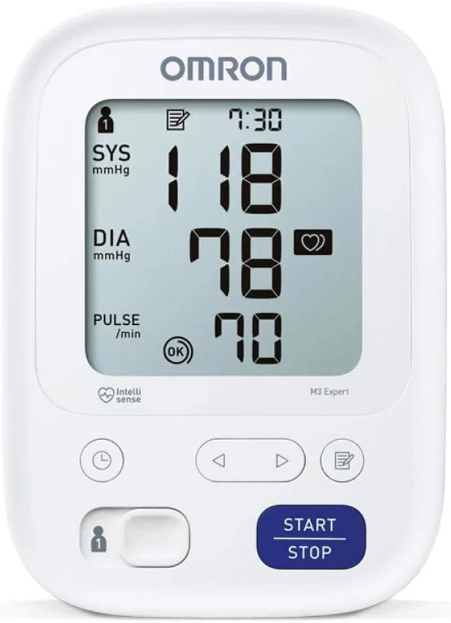 دستگاه فشار خون بازویی اتوماتیک امرن M3، 2 کاربر 60 حافظه، تشخیص ضربان قلب نامنظم و فشار خون بالا، دستگاه فشار خون خانگی با تاییدیه بالینی، سایز کاف بزرگ 22-42 سانتی متر