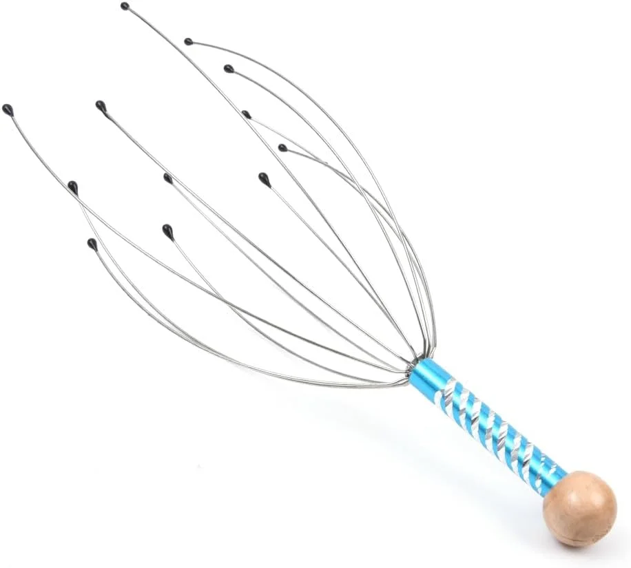 ماساژور سر قابل حمل فلزی - چنگال ماساژ سر دستی برای کاهش استرس و گردش خون - ابزار آرامش ماساژور سر قابل حمل فلزی - چنگال ماساژ سر دستی برای کاهش استرس و گردش خون - ابزار آرامش