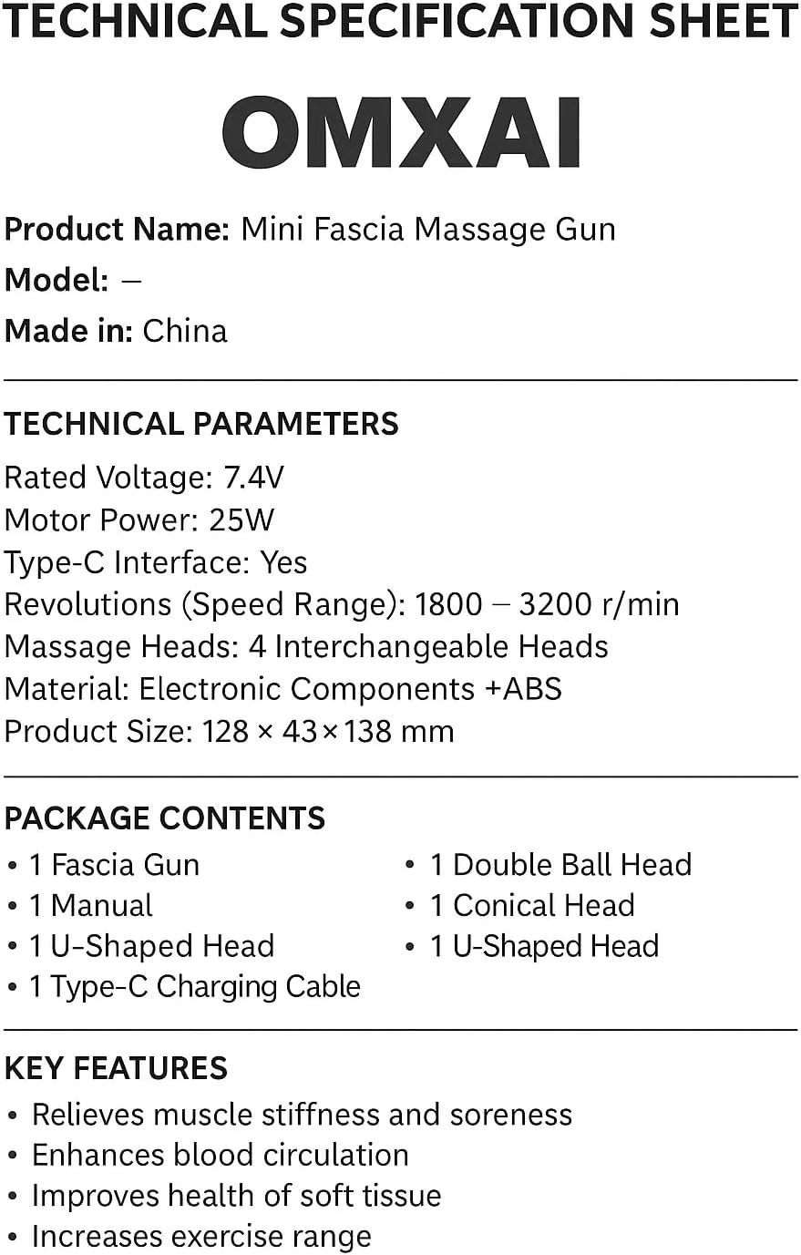ماساژور ماهیچه ای فاسیا مدل HB-011، ماساژور حرفه ای بافت عمیق عضلانی با 4 سری، مشکی، دستگاه قابل حمل تراپی ضربه ای