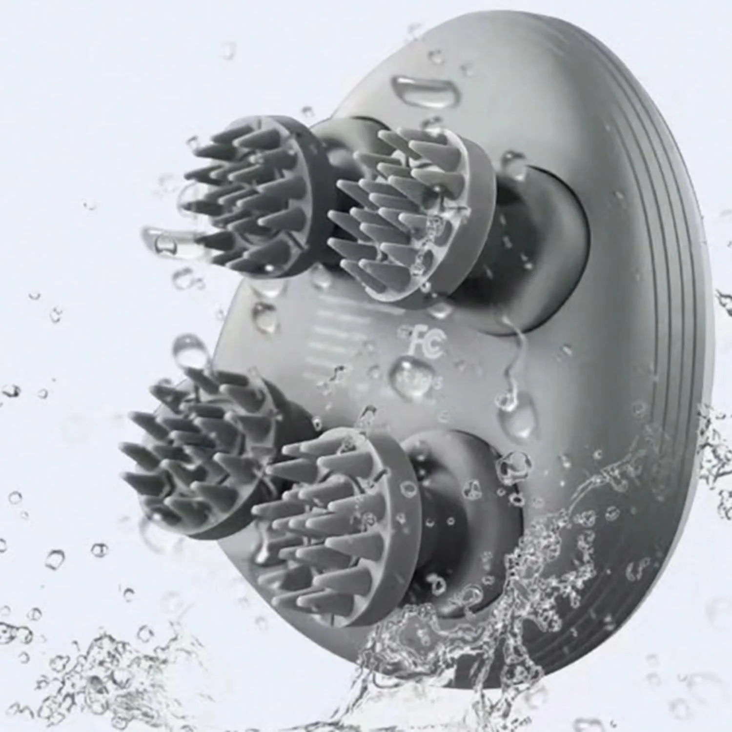 ماساژور برقی سر - ماساژور ضد آب و قابل شارژ سر با 4 چنگال جداشدنی و 96 گره ماساژ - ماساژور سر و مو برای کاهش استرس و رشد مو - سفید