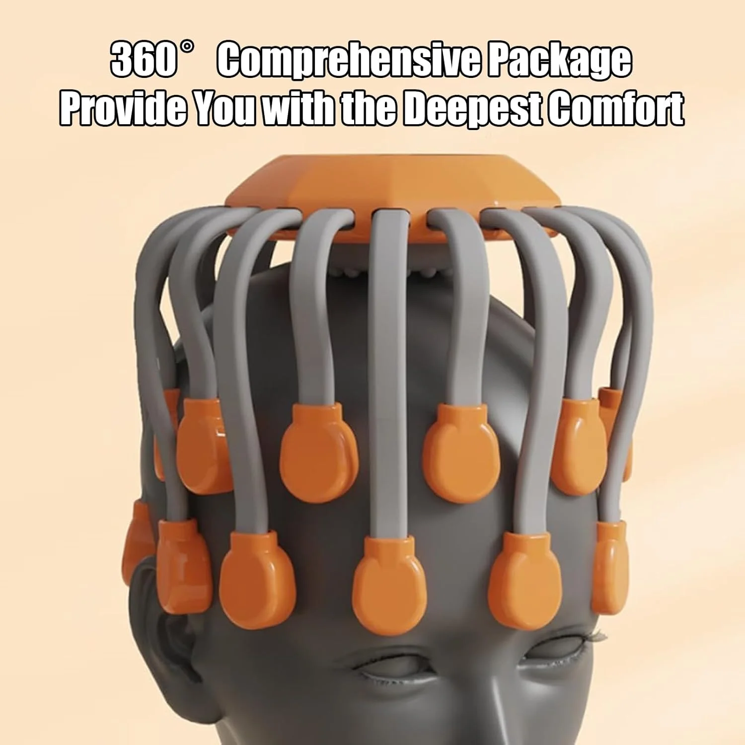 ماساژور سر Octorelax، ماساژور برقی پوست سر، ماساژ 360 درجه، 5 حالت و 20 سر ماساژ، ماساژهای دورانی