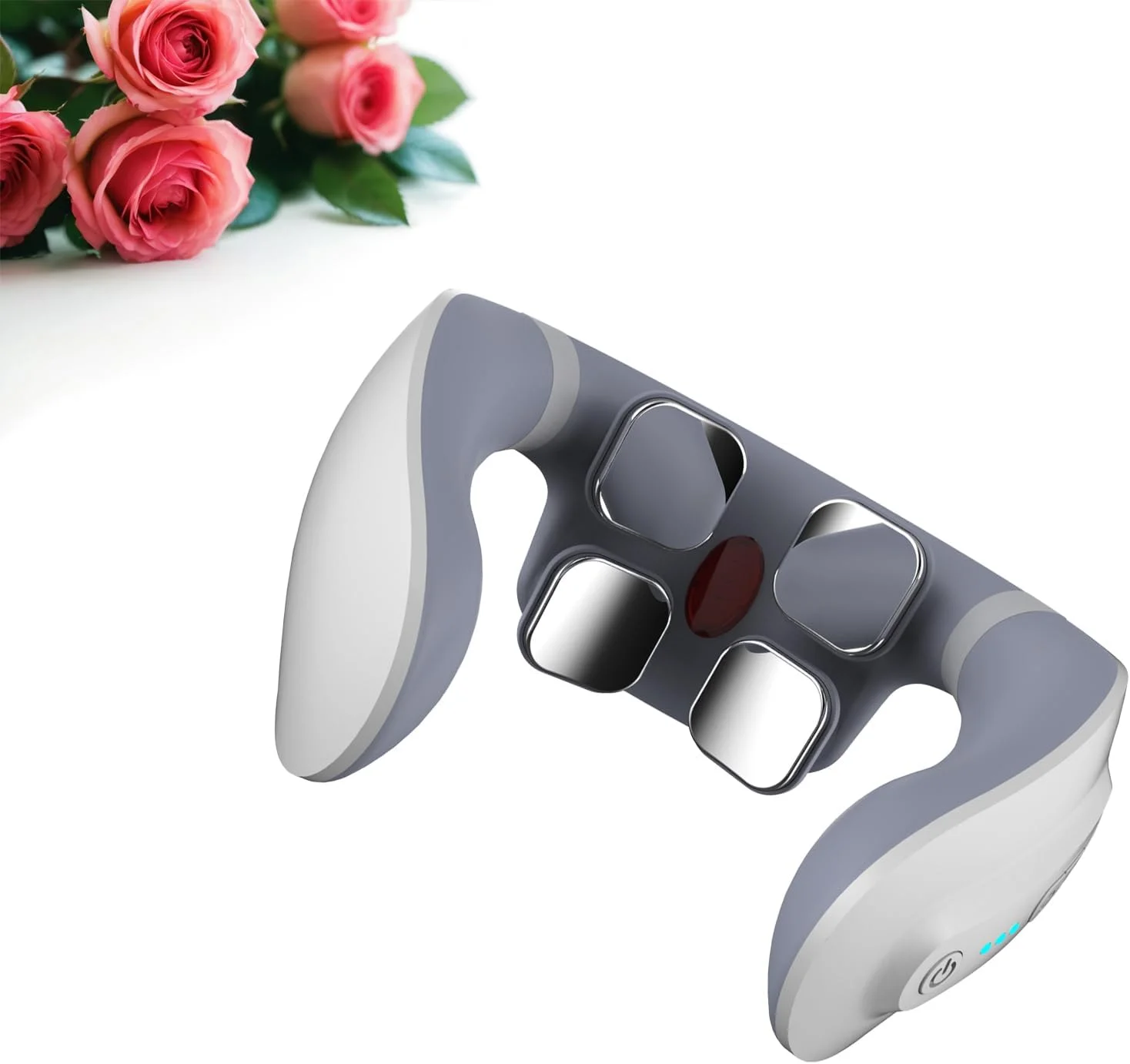 ماساژور گردن - ماساژور برقی هوشمند با 4 سر ماساژ، 6 حالت، 18 سطح گرما - تسکین نقطه ماشه ای بافت عمیق برای دفتر، خانه، مسافرت ورزشی