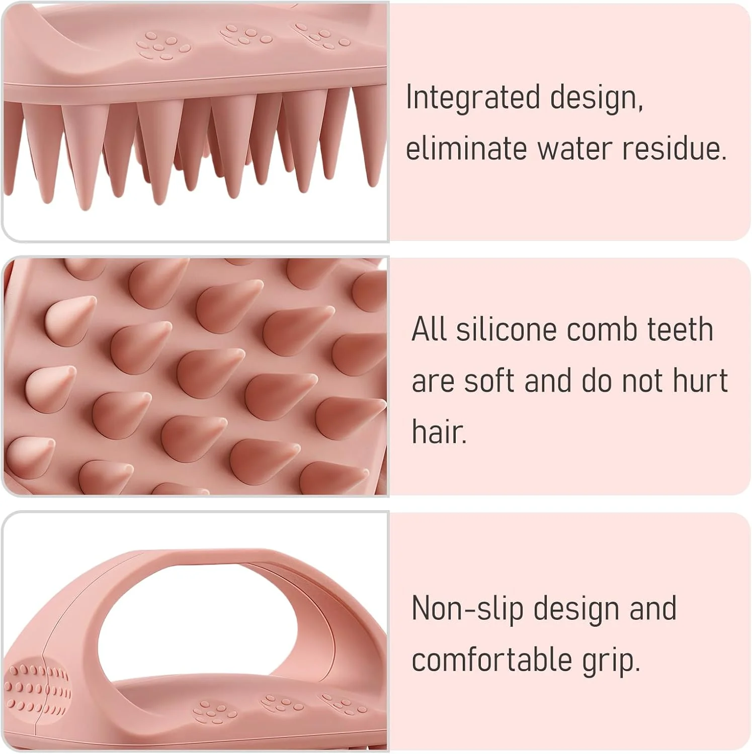 برس ماساژور پوست سر سیلیکونی برای شامپو، برس شستشوی پوست سر برای رشد مو و رفع استرس، مناسب برای انواع موهای بانوان (صورتی) برس ماساژور پوست سر سیلیکونی برای شامپو، برس شستشوی پوست سر برای رشد مو و رفع استرس، مناسب برای انواع موهای بانوان (صورتی)