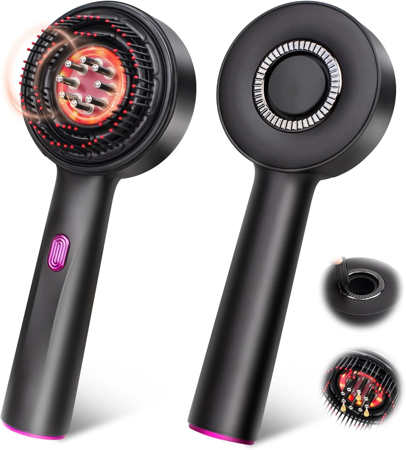 دستگاه ارتقا یافته 2 در 1 برای روغن زدن مو، برس برقی برای رشد مو، ماساژور پوست سر، پخش کننده روغن ضد آب IPX7