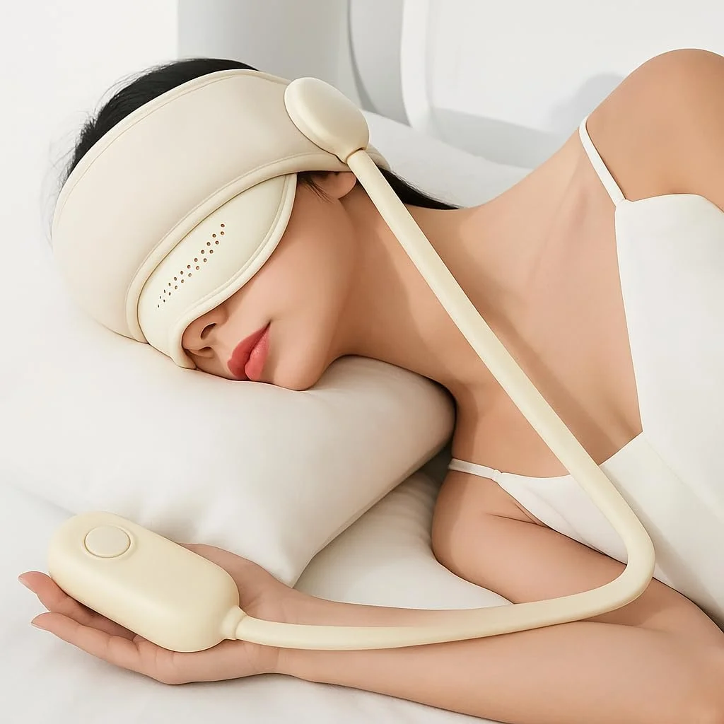 ماساژور برقی سر با 3 شدت فشار هوا و 4 حالت ماساژ برای تسکین فشار، تنش، خواب عمیق و آرامش، سایز مناسب برای اکثر افراد
