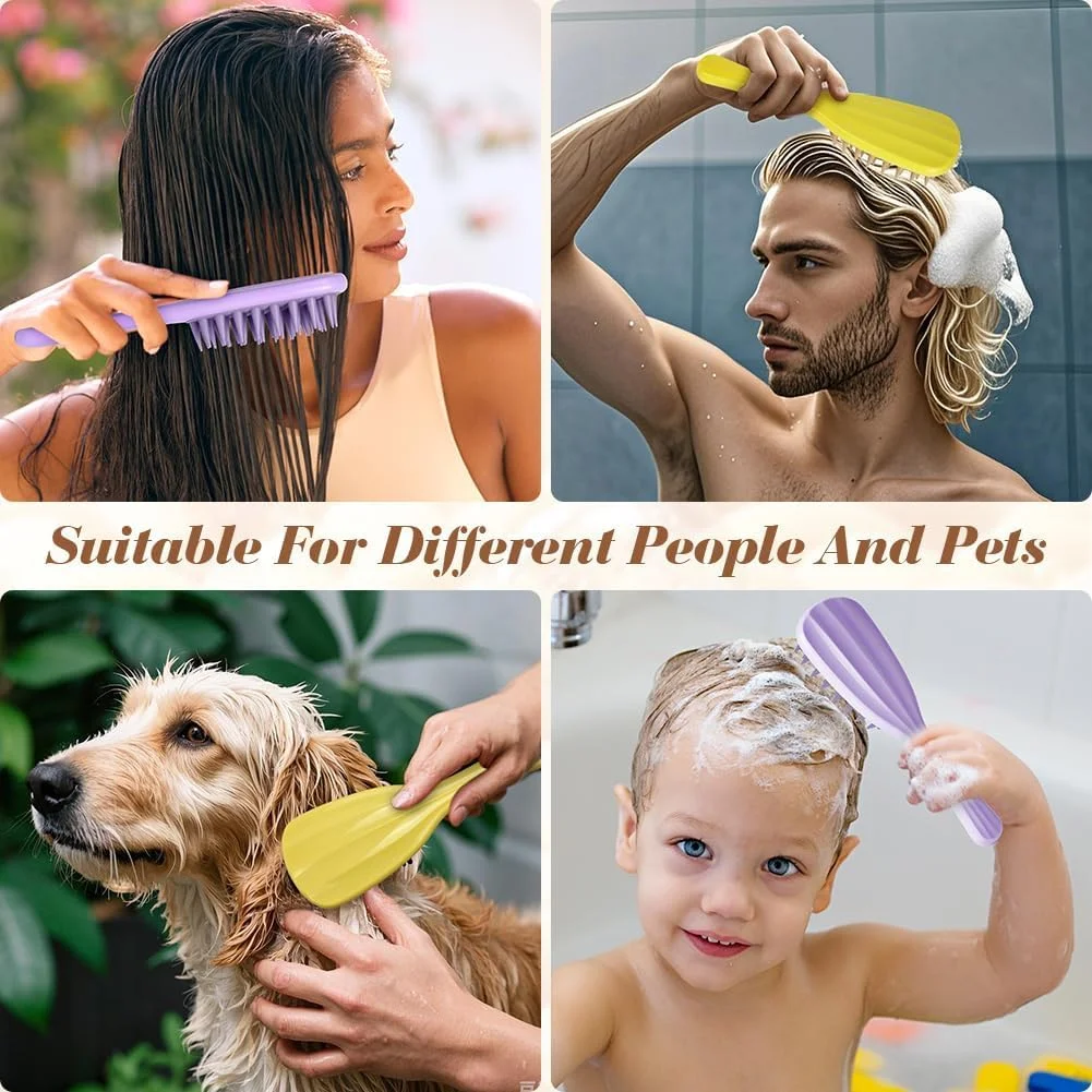 ماساژور پوست سر، برس شامپو با دسته بلند، ماساژور سیلیکونی پوست سر برای رشد مو، برس اسکراب پوست سر برای شستشوی مو و کاهش شوره سر، ماساژور سر موی خشک و مرطوب، زرد بنفش ماساژور پوست سر، برس شامپو با دسته بلند، ماساژور سیلیکونی پوست سر برای رشد مو، برس اسکراب پوست سر برای شستشوی مو و کاهش شوره سر، ماساژور سر موی خشک و مرطوب، زرد بنفش