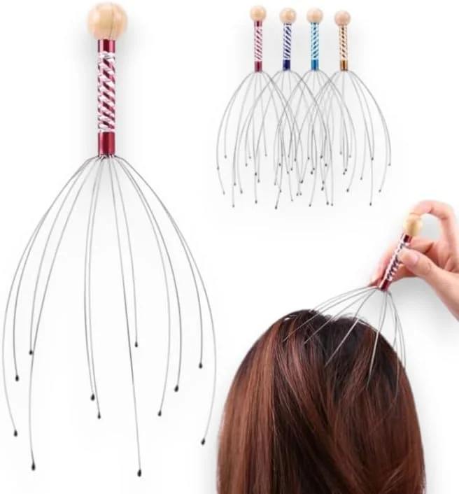 ماساژور سر 3 عددی برای رفع استرس، خراشنده پوست سر با دسته چوبی - ابزار آرامش و تحریک مو برای آقایان و بانوان ماساژور سر 3 عددی برای رفع استرس، خراشنده پوست سر با دسته چوبی - ابزار آرامش و تحریک مو برای آقایان و بانوان